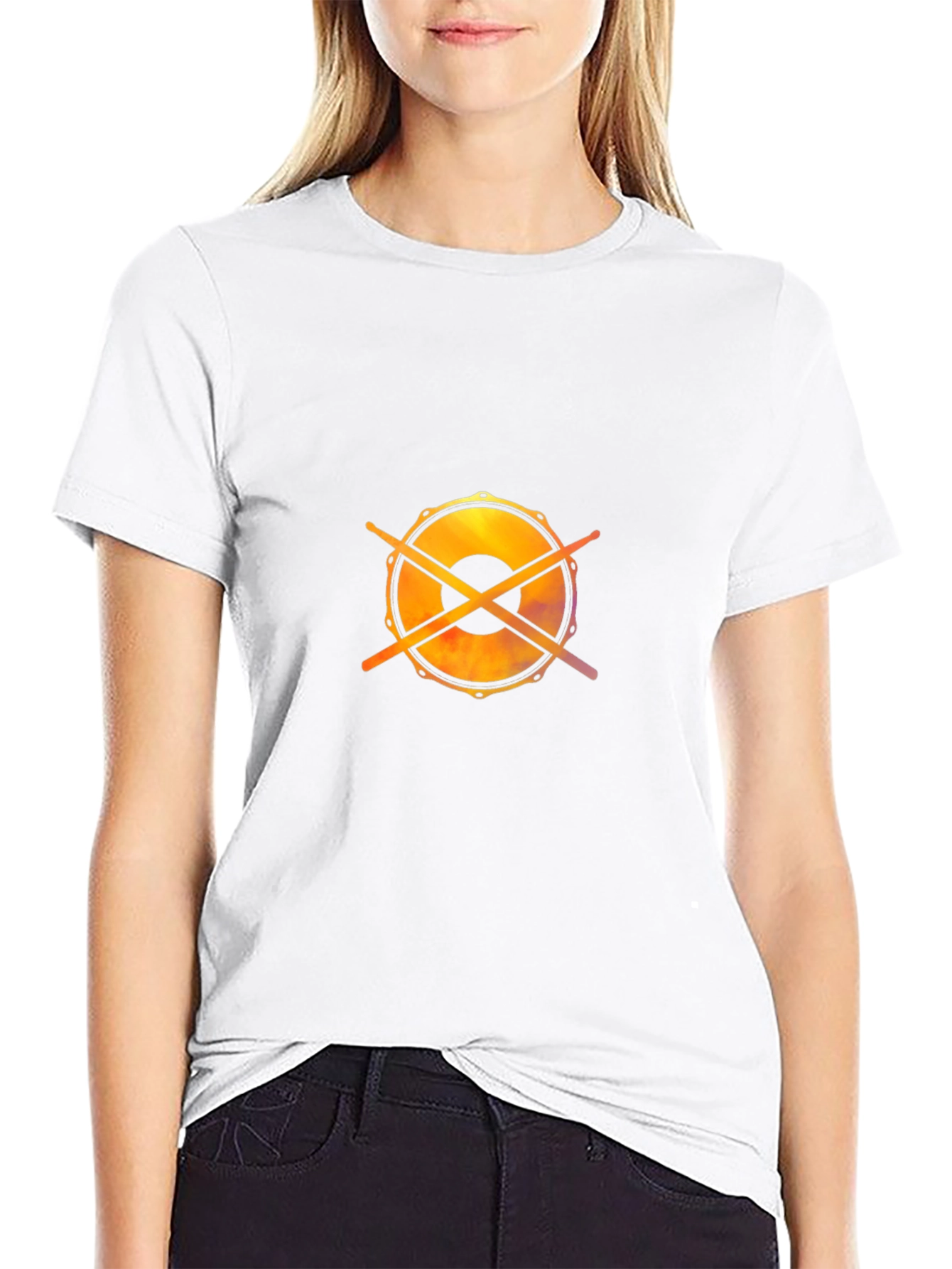 Drum Kit Graphic Tee - Musicians Black Cotton T-Shirt