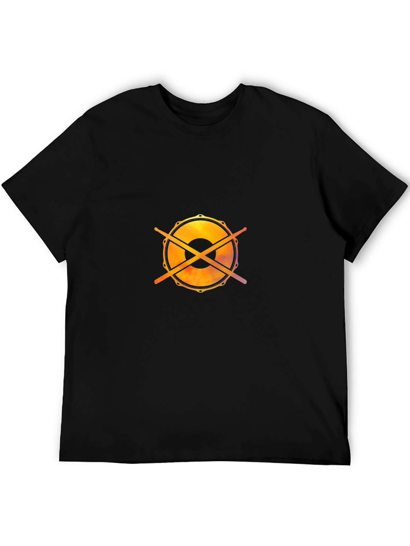 Drum Kit Graphic Tee - Musicians Black Cotton T-Shirt