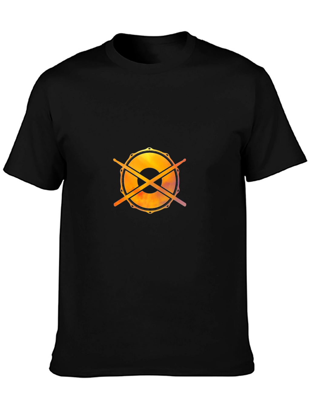 Drum Kit Graphic Tee - Musicians Black Cotton T-Shirt