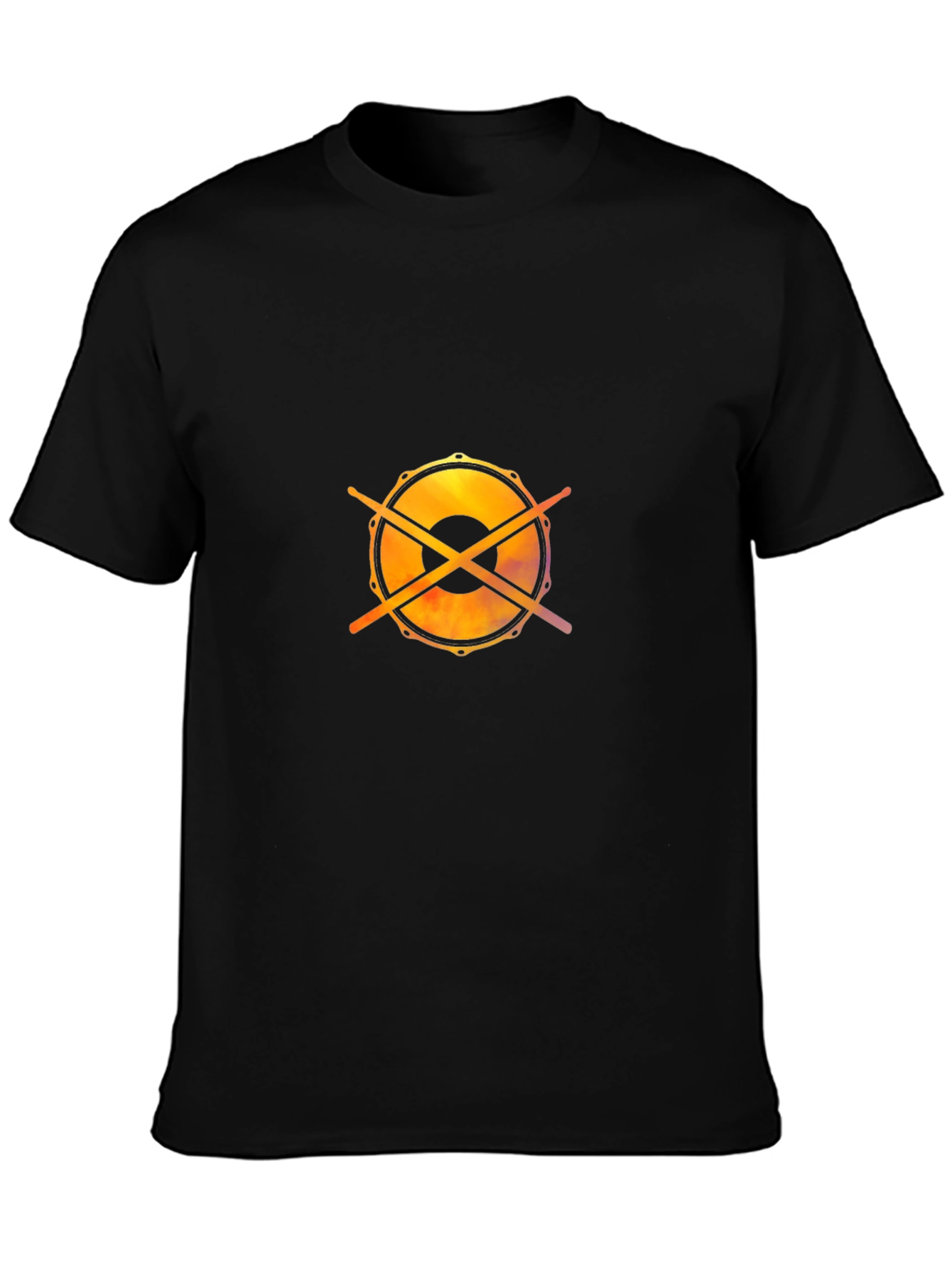 Drum Kit Graphic Tee - Musicians Black Cotton T-Shirt