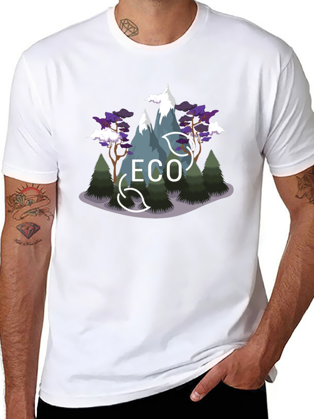 Eco Mountain Graphic Tee - Stylish & Sustainable