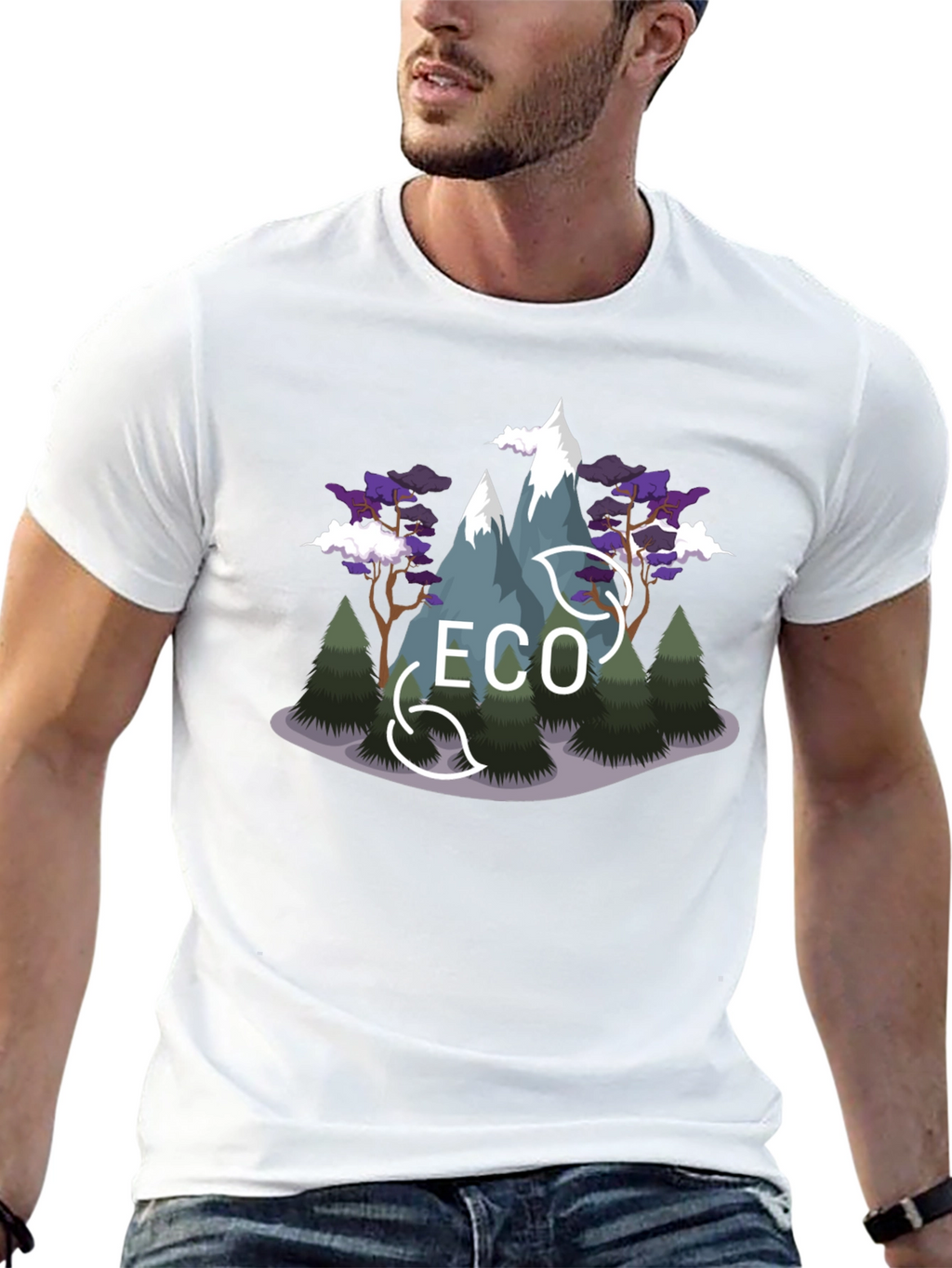 Eco Mountain Graphic Tee - Stylish & Sustainable