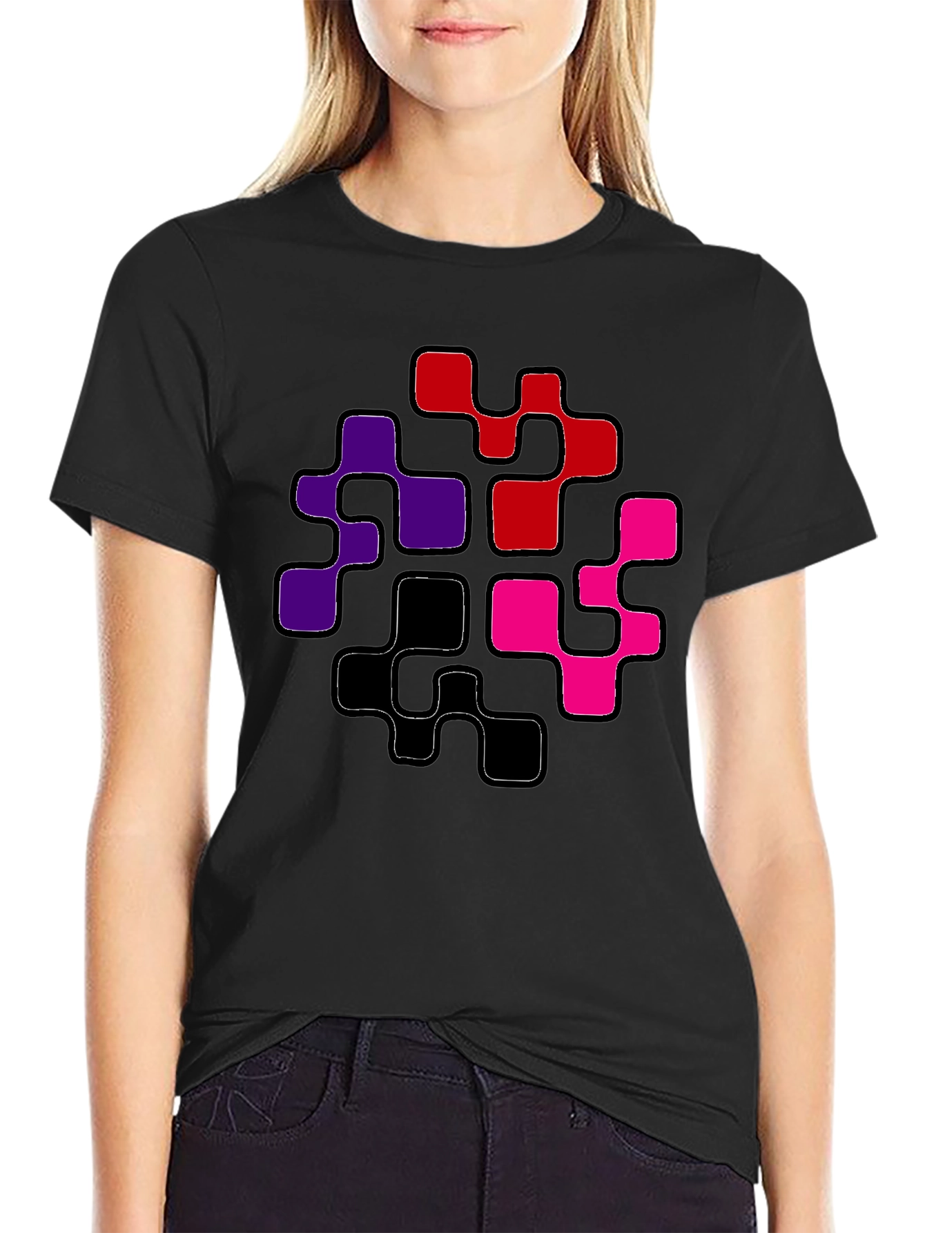 Abstract Geometric Pattern Mens T-Shirt