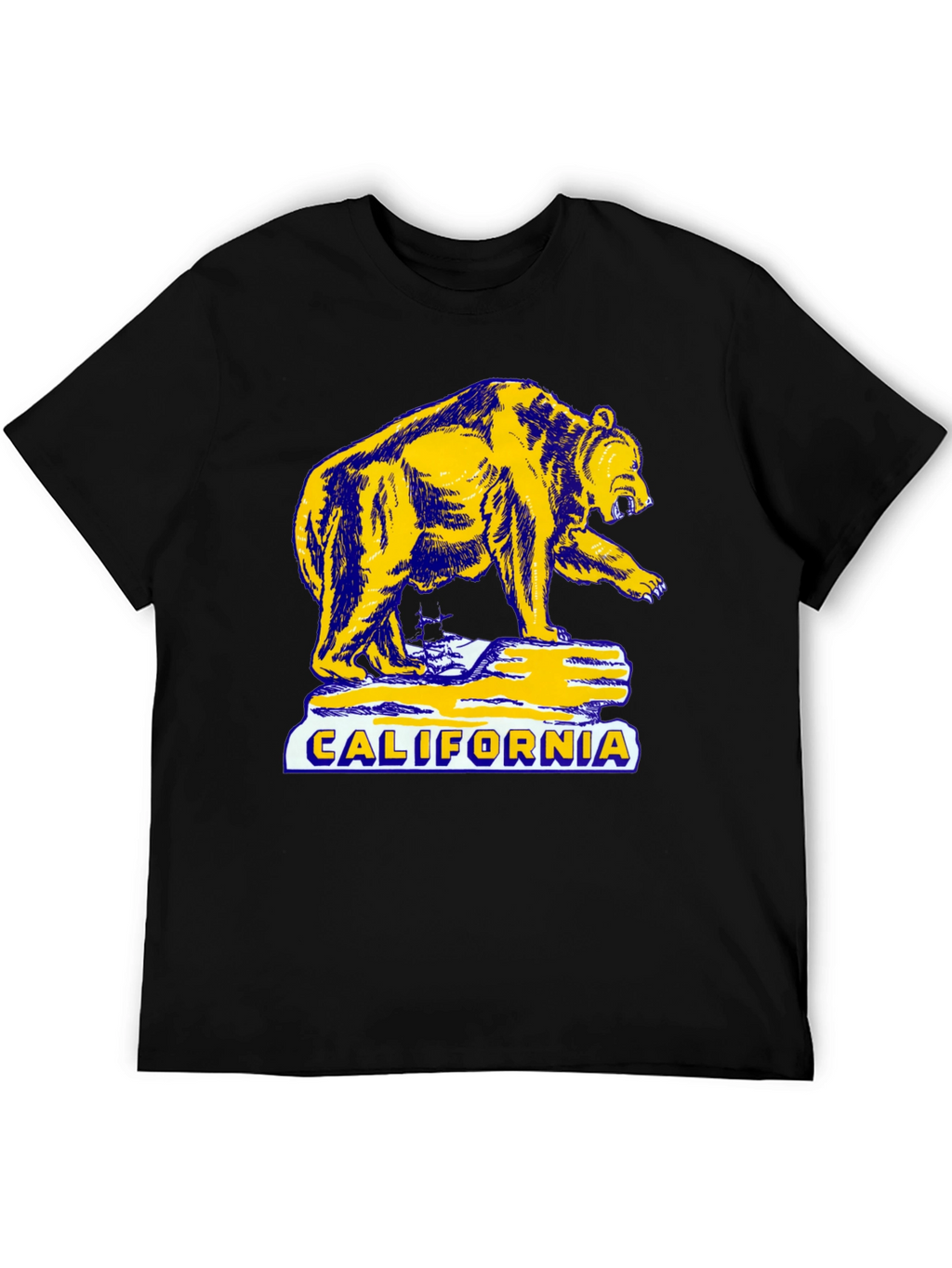 California Bear Graphic T-Shirt - Black