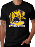 California Bear Graphic T-Shirt - Black