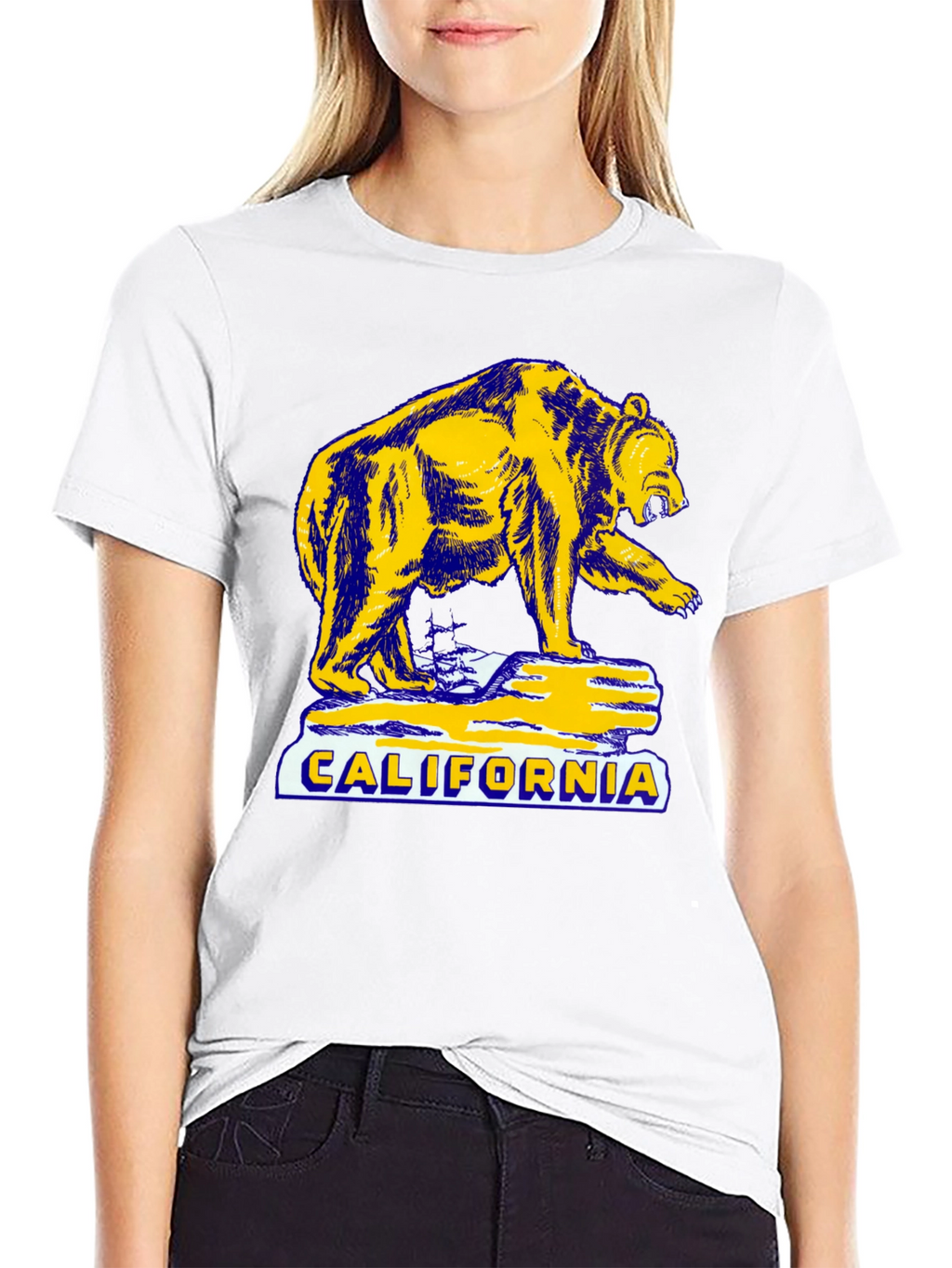 California Bear Graphic T-Shirt - Black