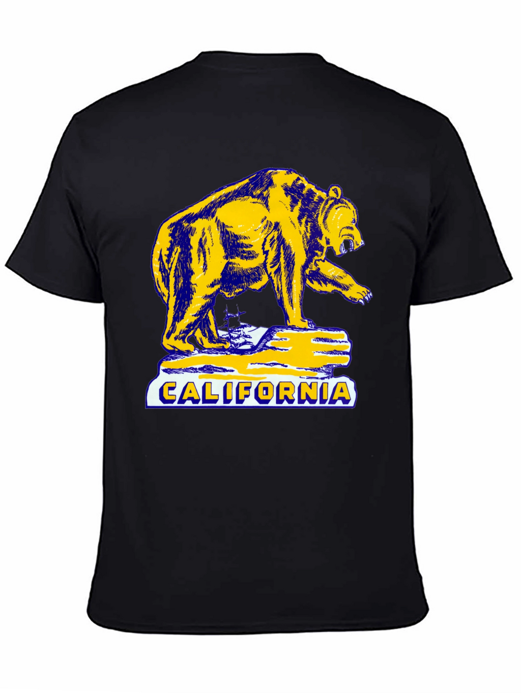 California Bear Graphic T-Shirt - Black