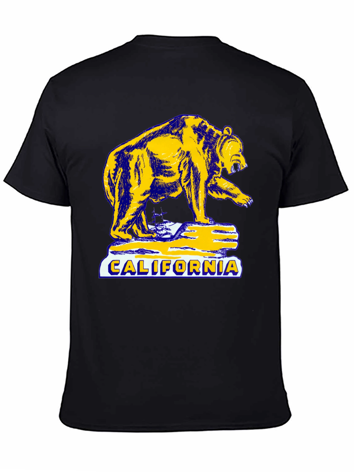 California Bear Graphic T-Shirt - Black