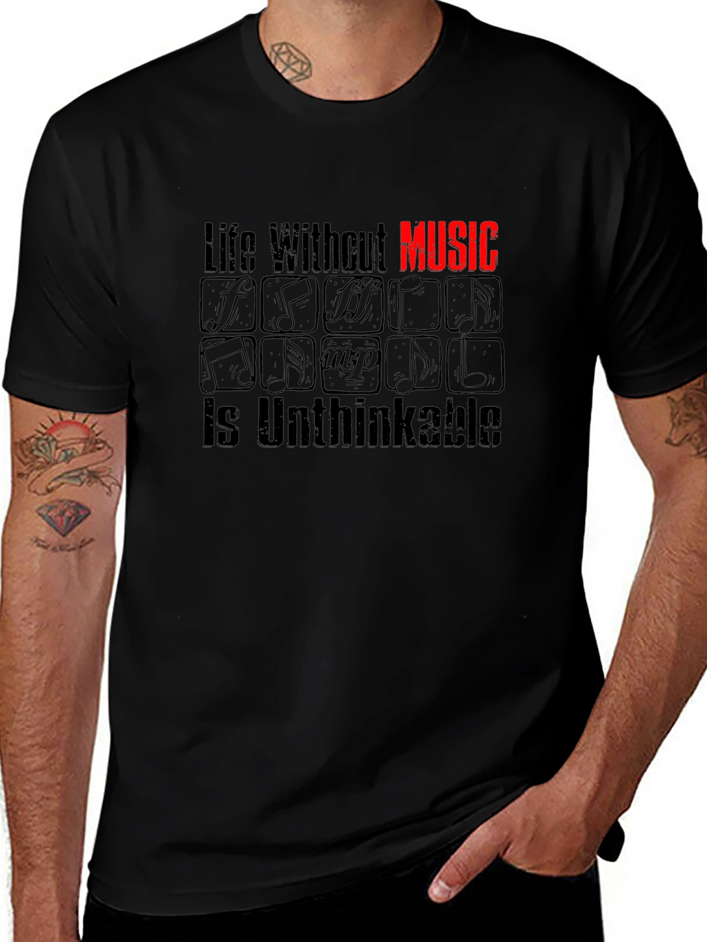 Music Lover T-Shirt - Life Without Music
