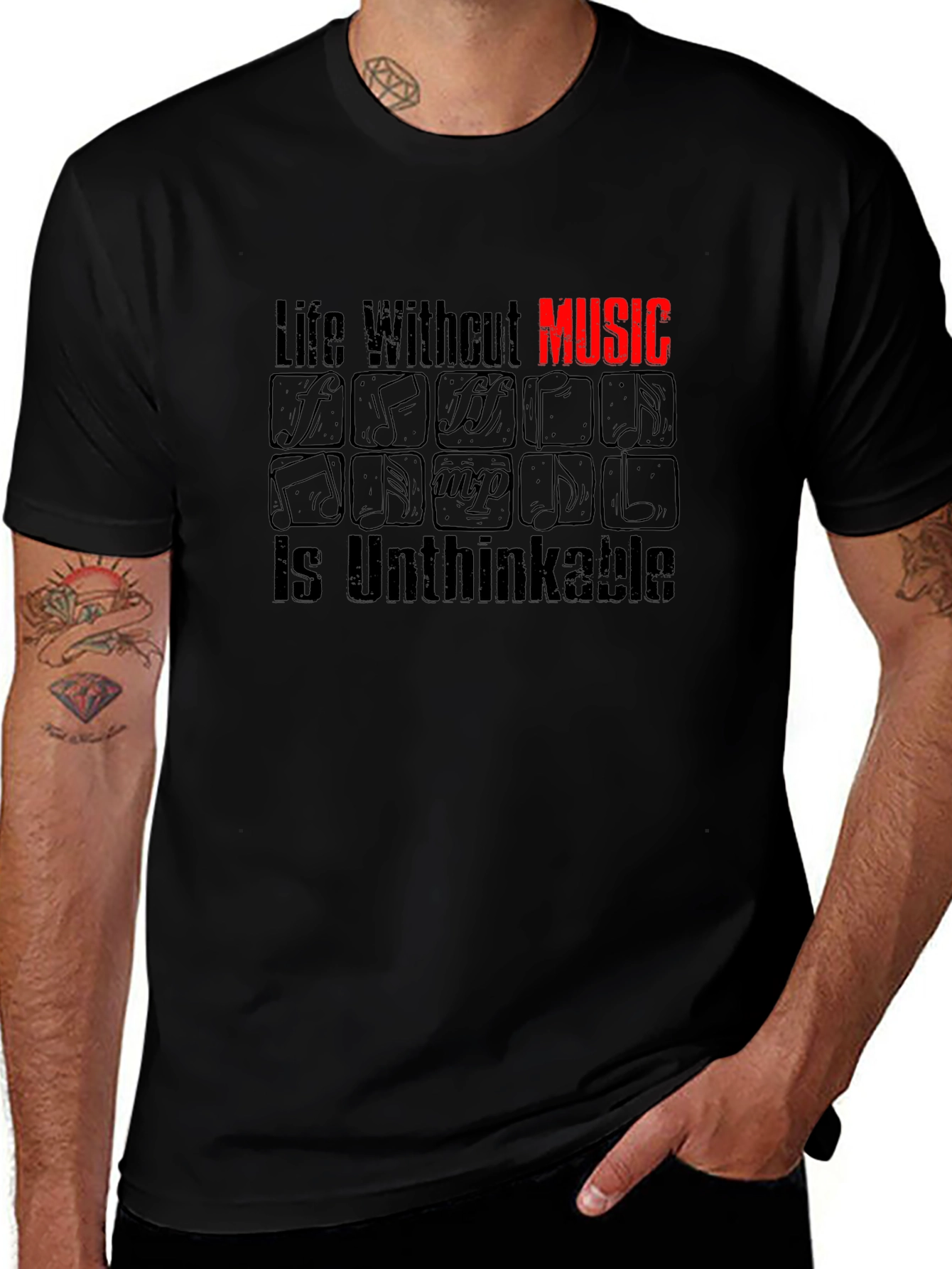 Music Lover T-Shirt - Life Without Music