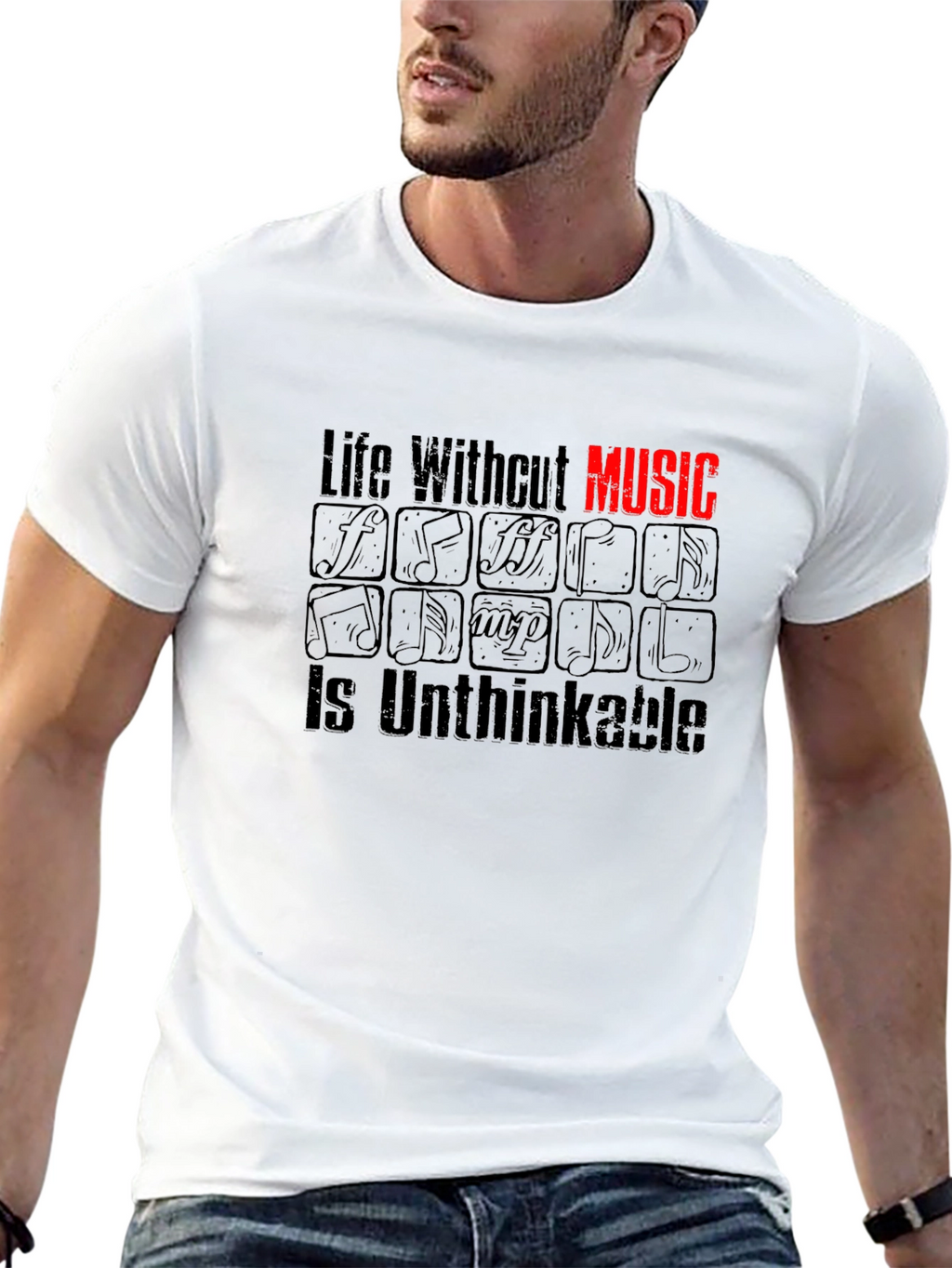 Music Lover T-Shirt - Life Without Music