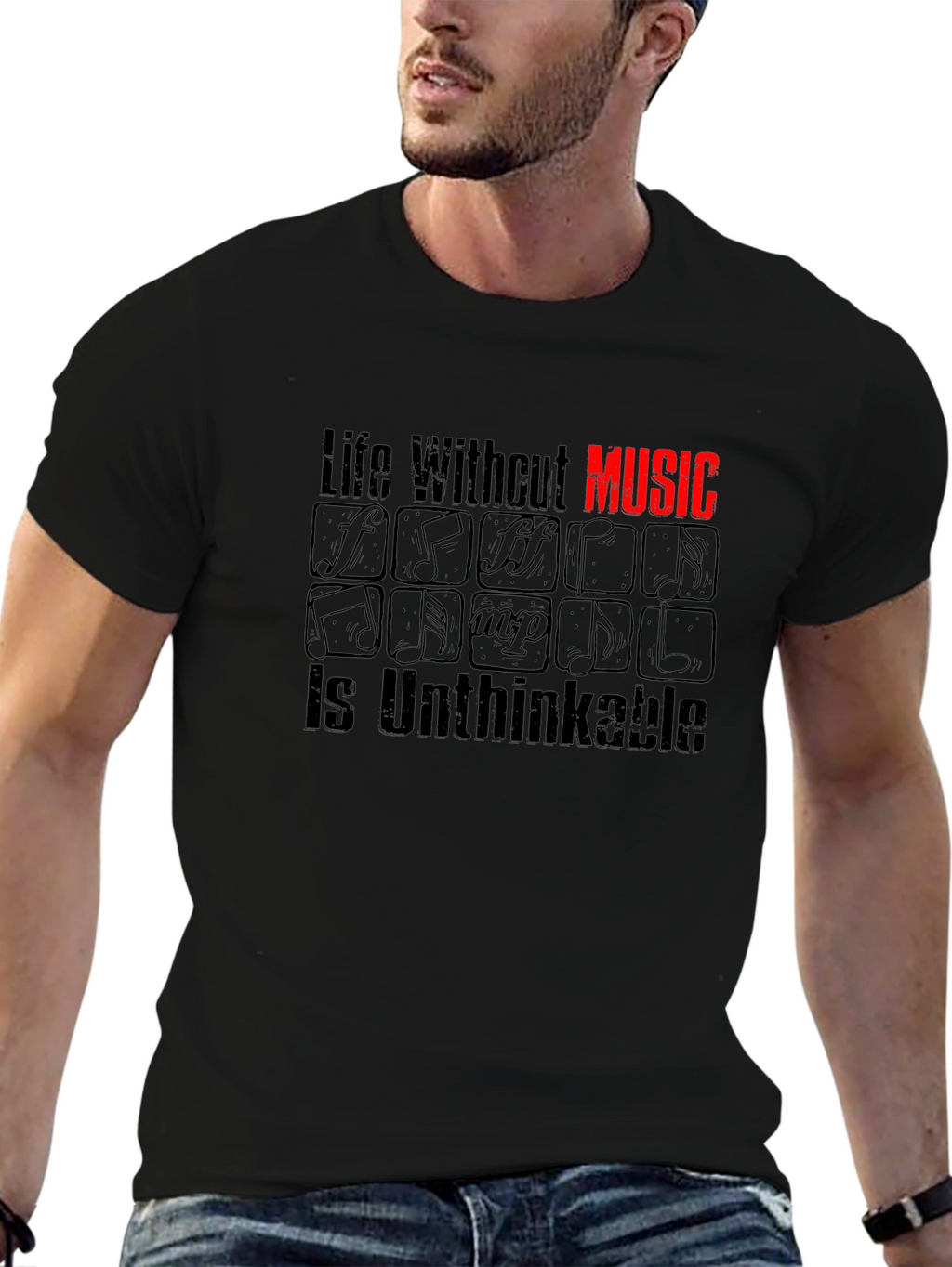 Music Lover T-Shirt - Life Without Music