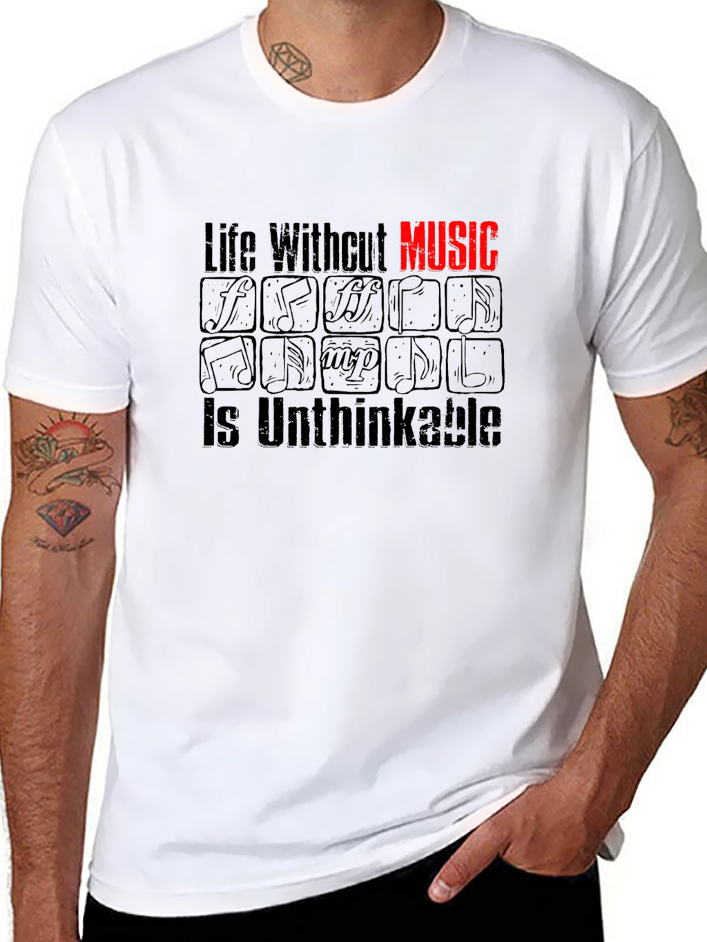 Music Lover T-Shirt - Life Without Music