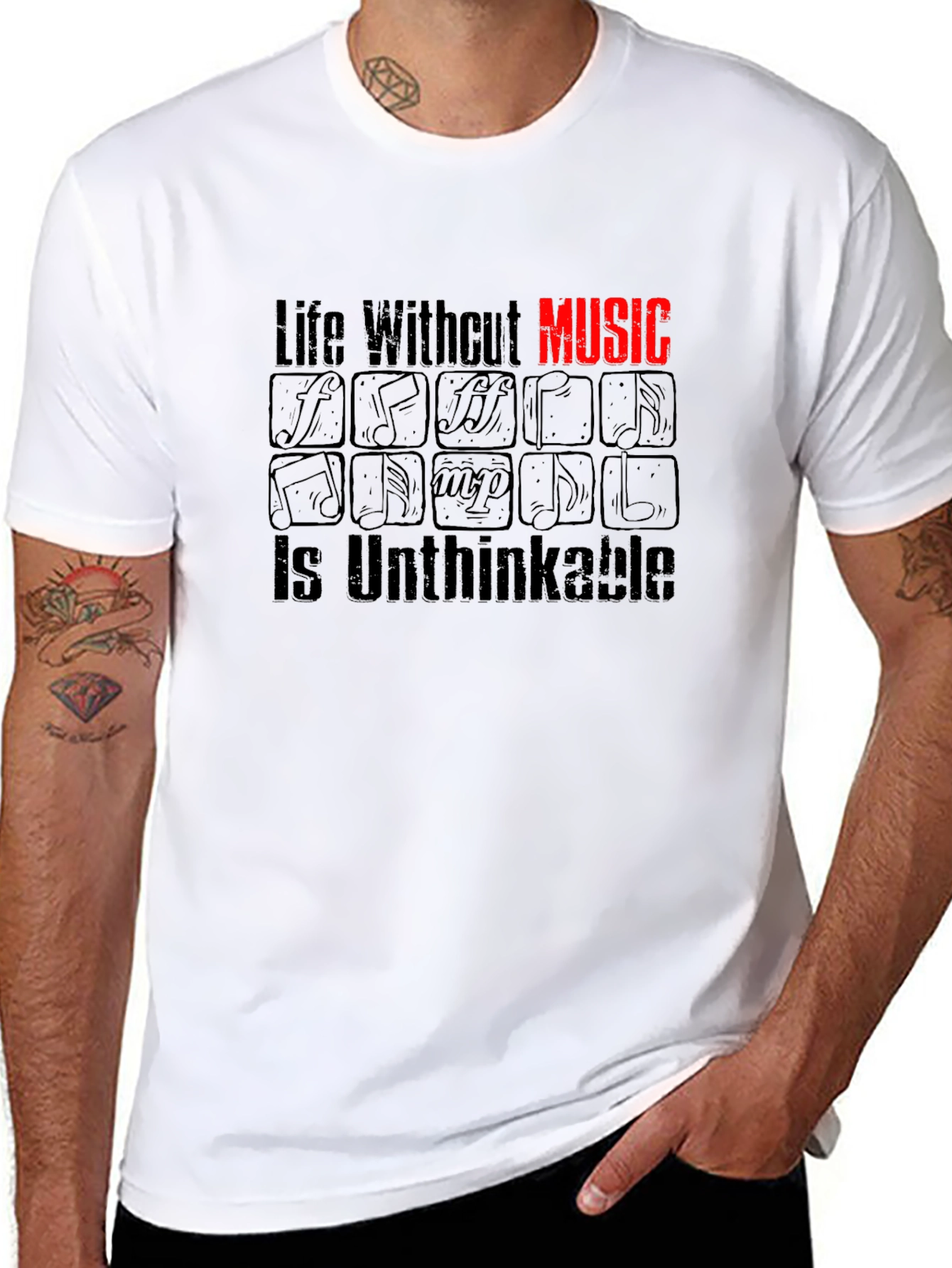 Music Lover T-Shirt - Life Without Music