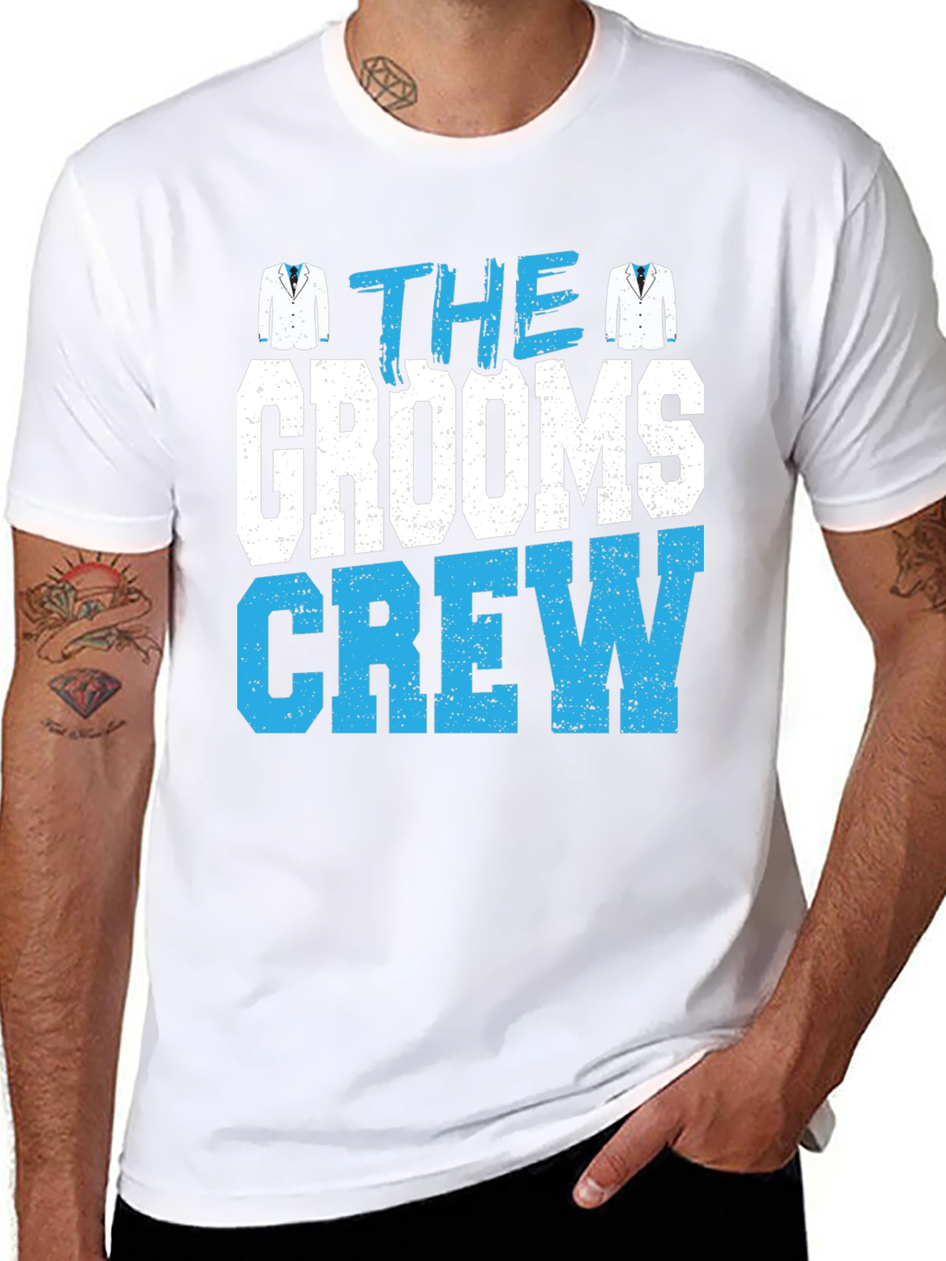 Grooms Crew Graphic Tee - Wedding Party T-Shirt