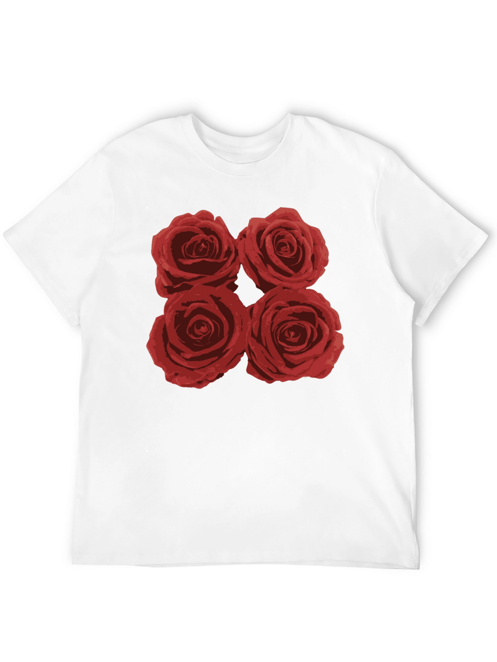 Floral Rose T-Shirt - Classic Black Cotton Tee