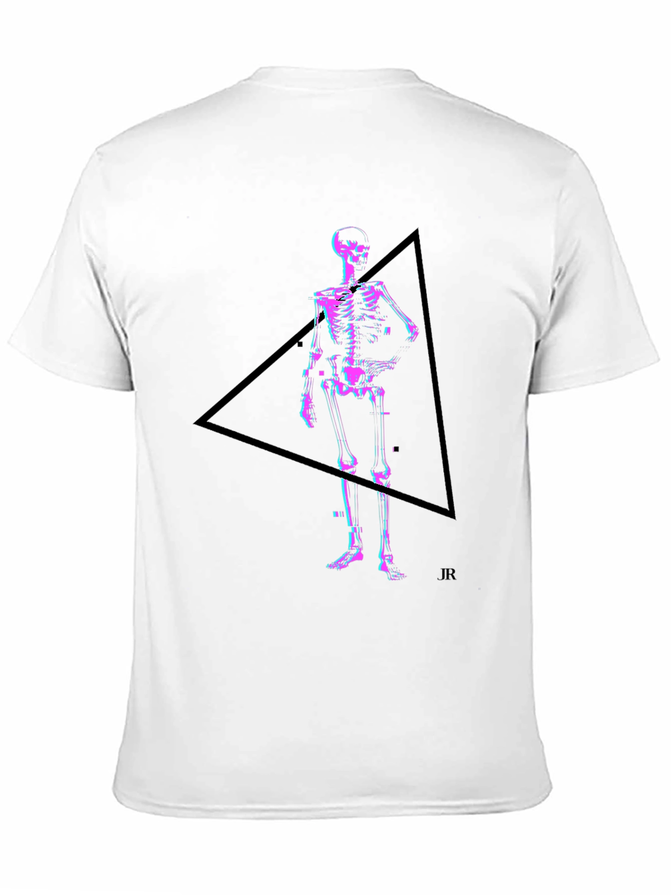 Skeleton in Triangle Black Graphic Tee