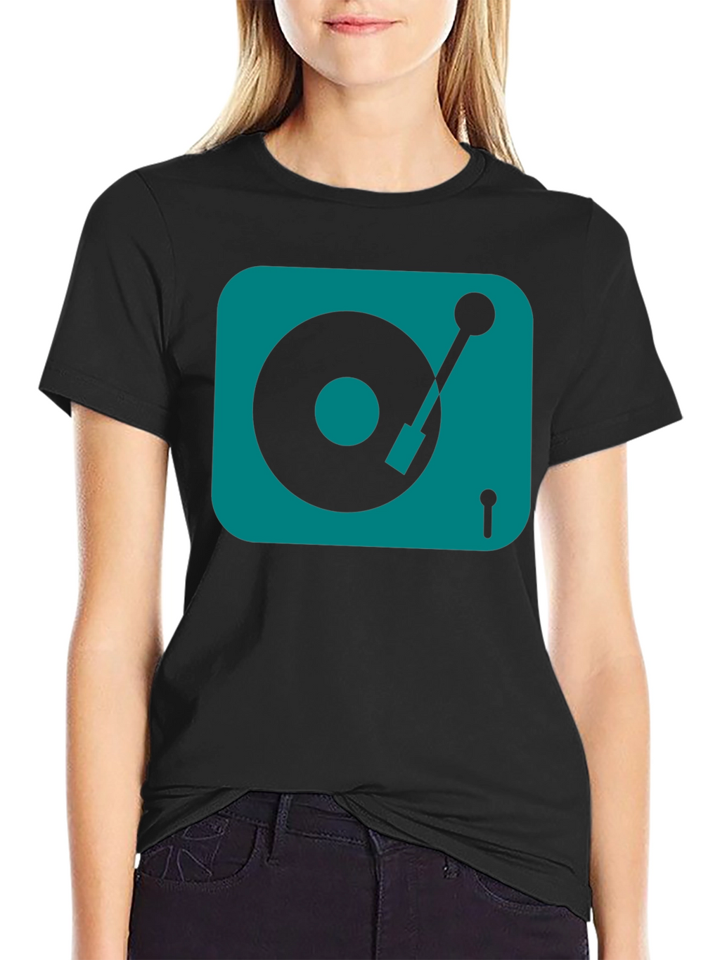 Turntable Graphic Tee - DJ Music Lover Shirt