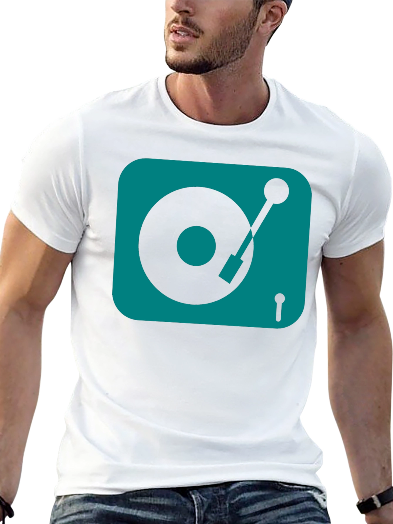 Turntable Graphic Tee - DJ Music Lover Shirt