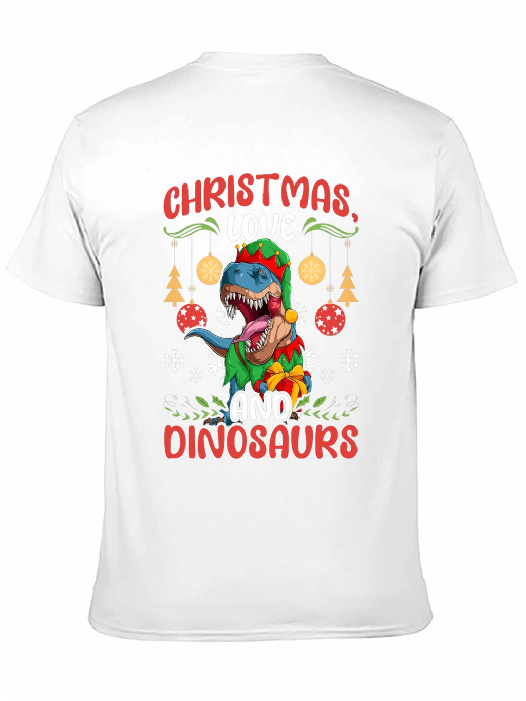 Christmas Love and Dinosaurs T-Shirt