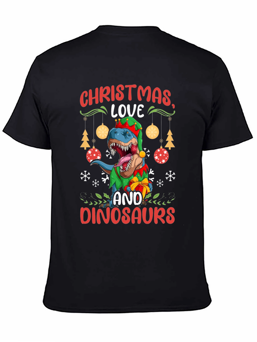 Christmas Love and Dinosaurs T-Shirt