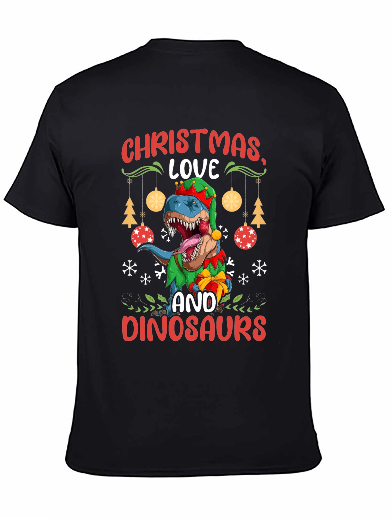 Christmas Love and Dinosaurs T-Shirt