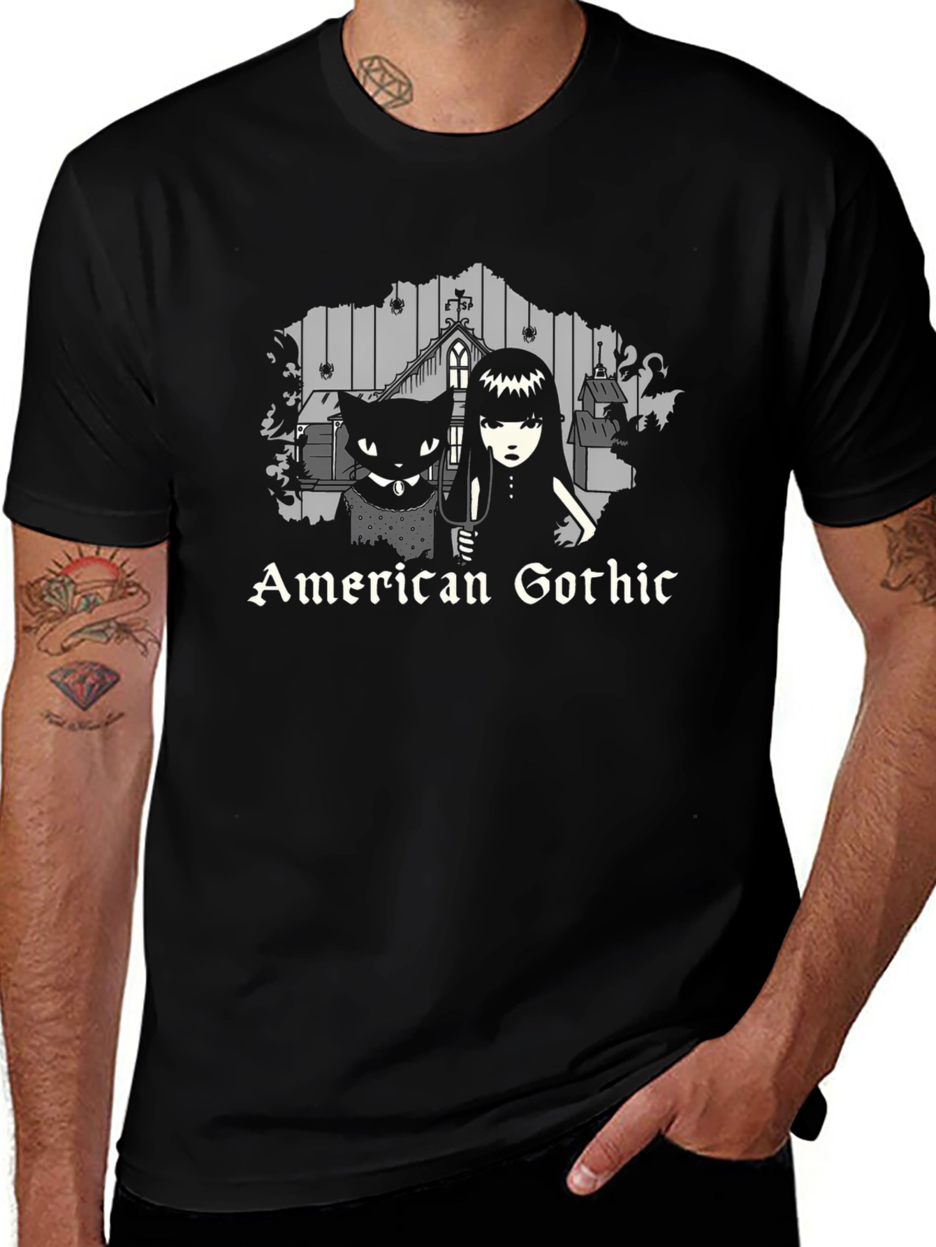 American Gothic Spooky T-Shirt