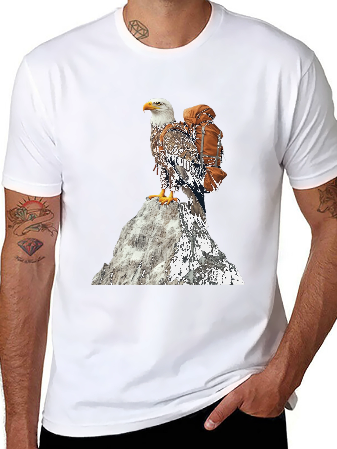 Eagle on Mountain T-Shirt - Adventure Ready!