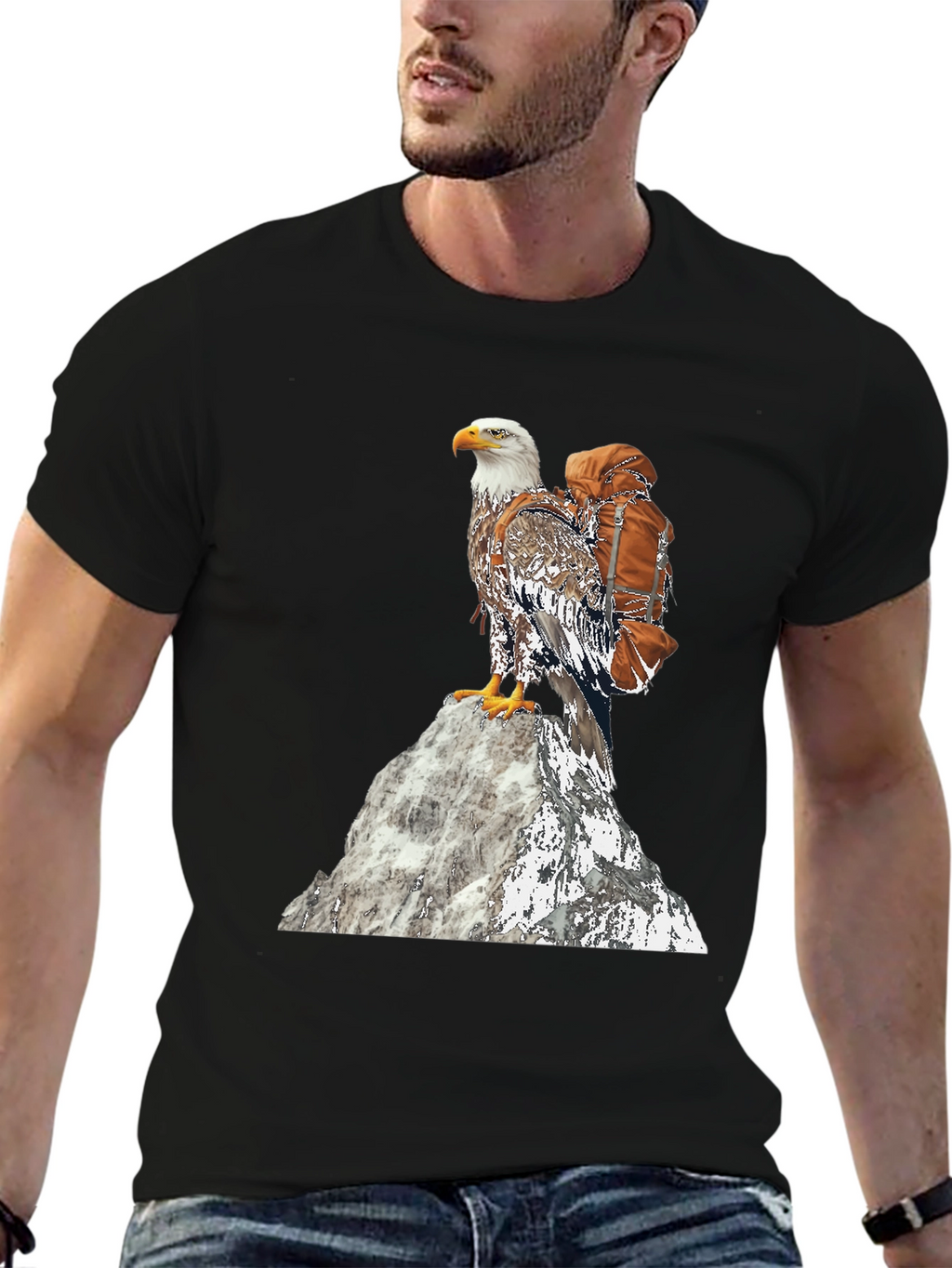 Eagle on Mountain T-Shirt - Adventure Ready!
