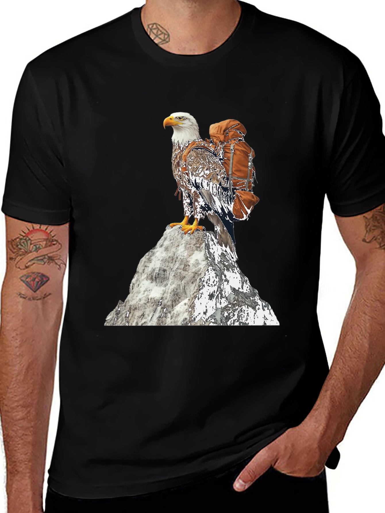 Eagle on Mountain T-Shirt - Adventure Ready!