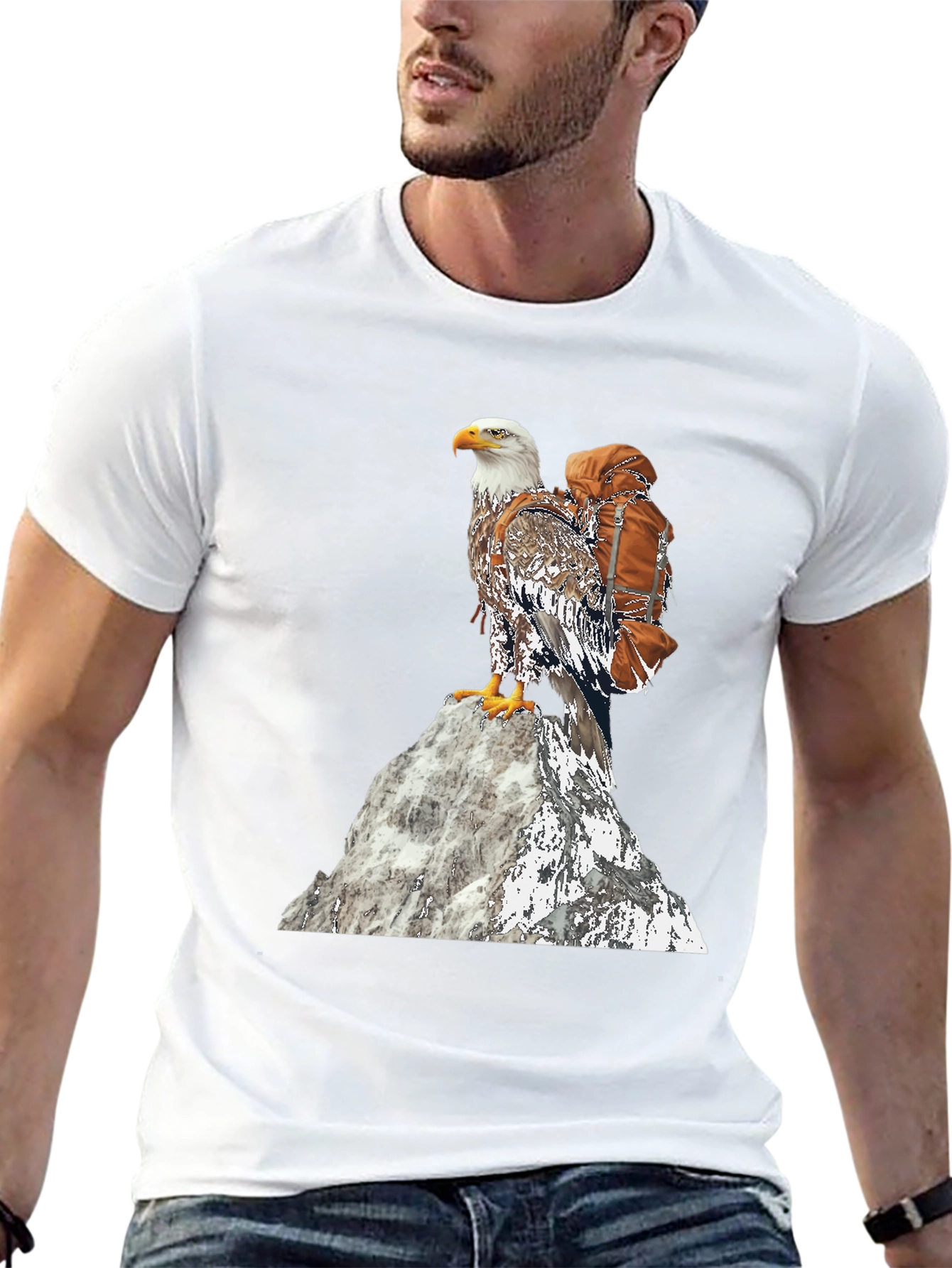 Eagle on Mountain T-Shirt - Adventure Ready!