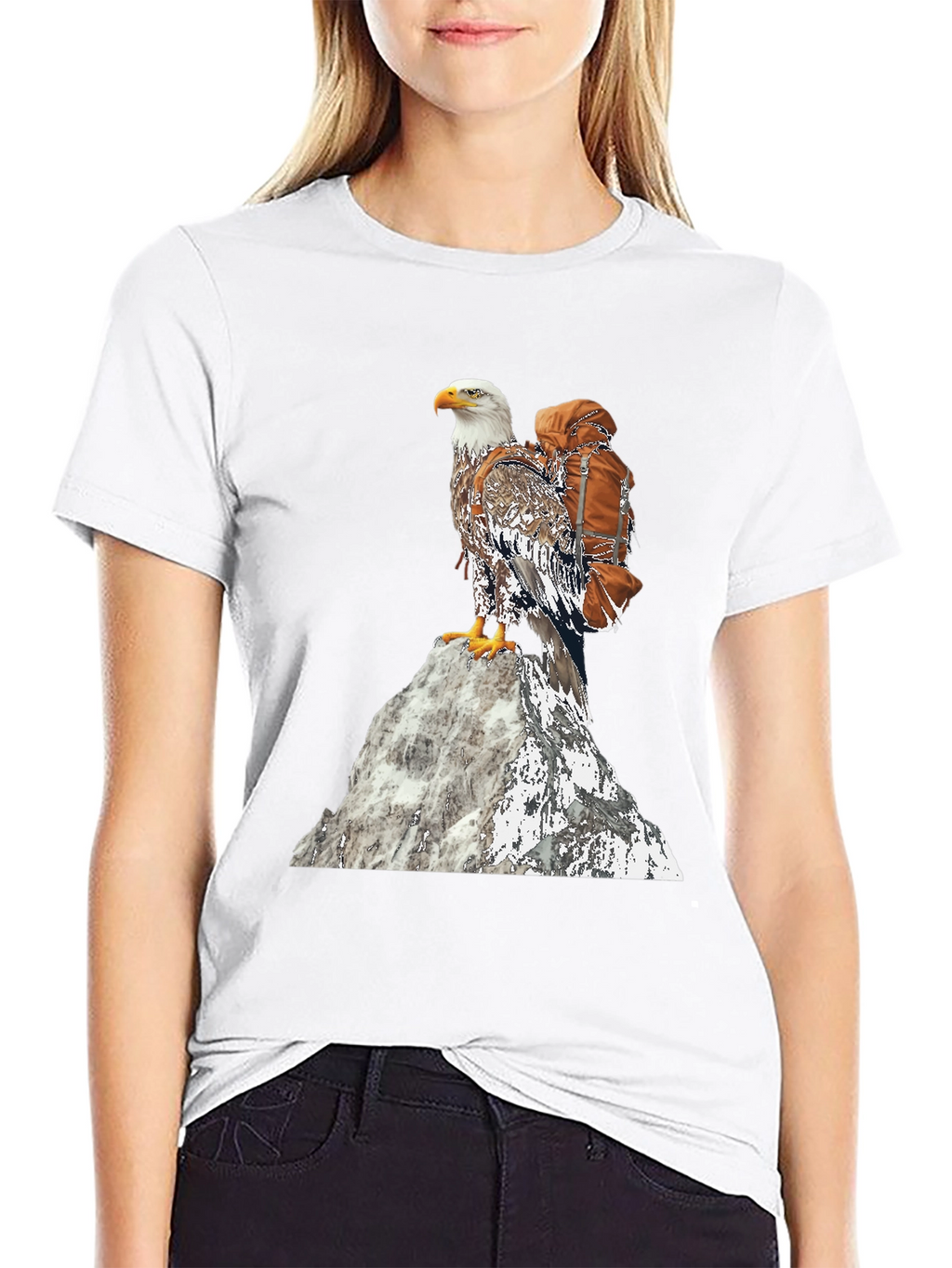 Eagle on Mountain T-Shirt - Adventure Ready!