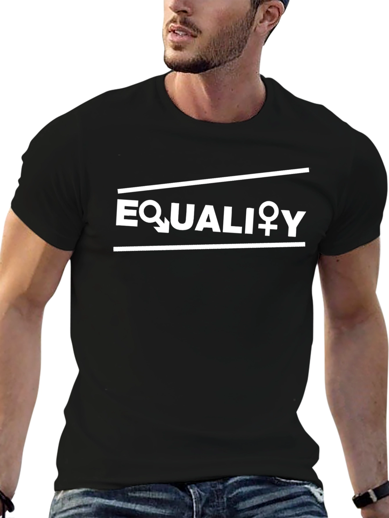Equality Symbol Black Graphic Tee