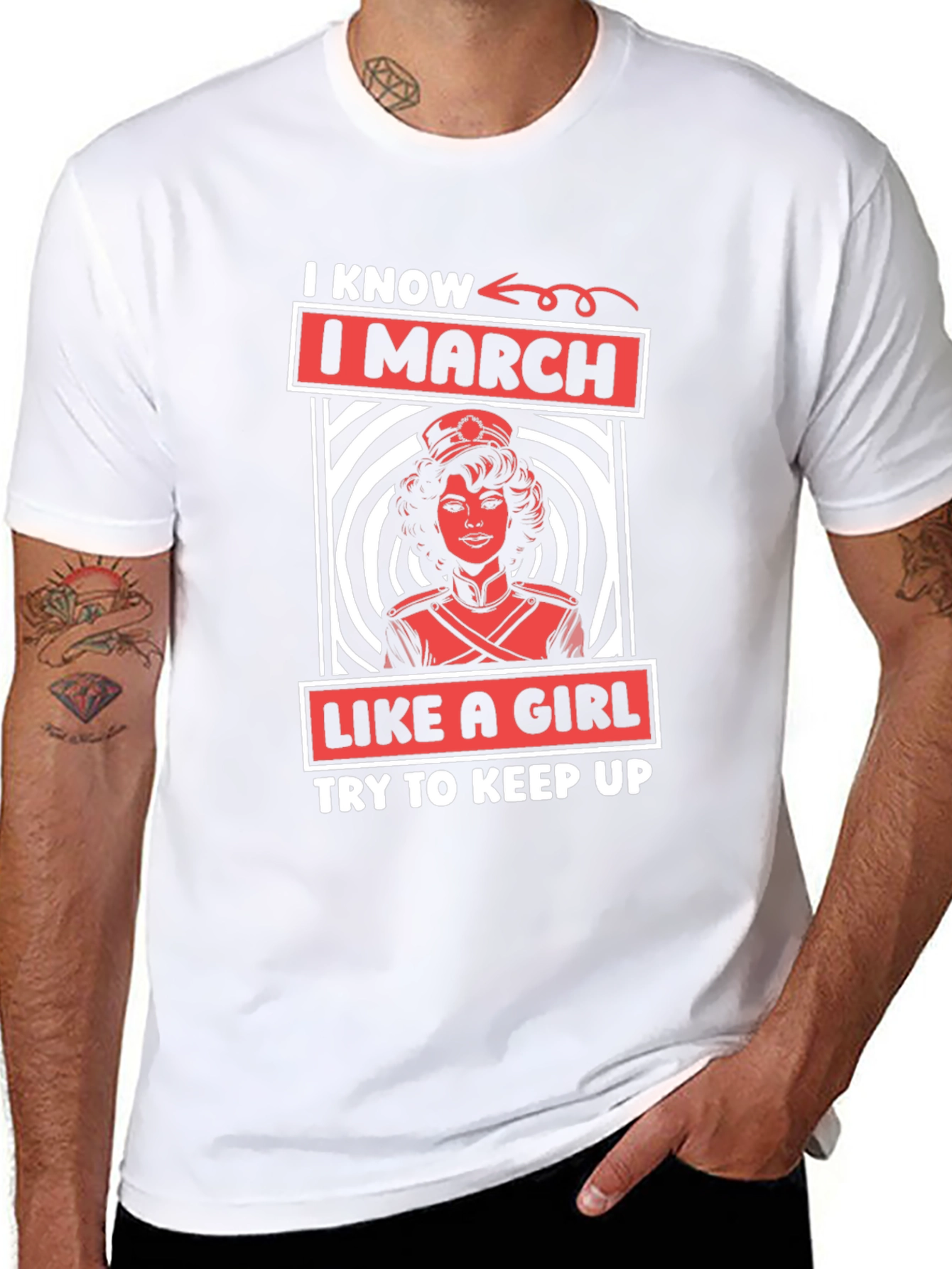 I March Like A Girl Graphic Tee