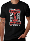 I March Like A Girl Graphic Tee