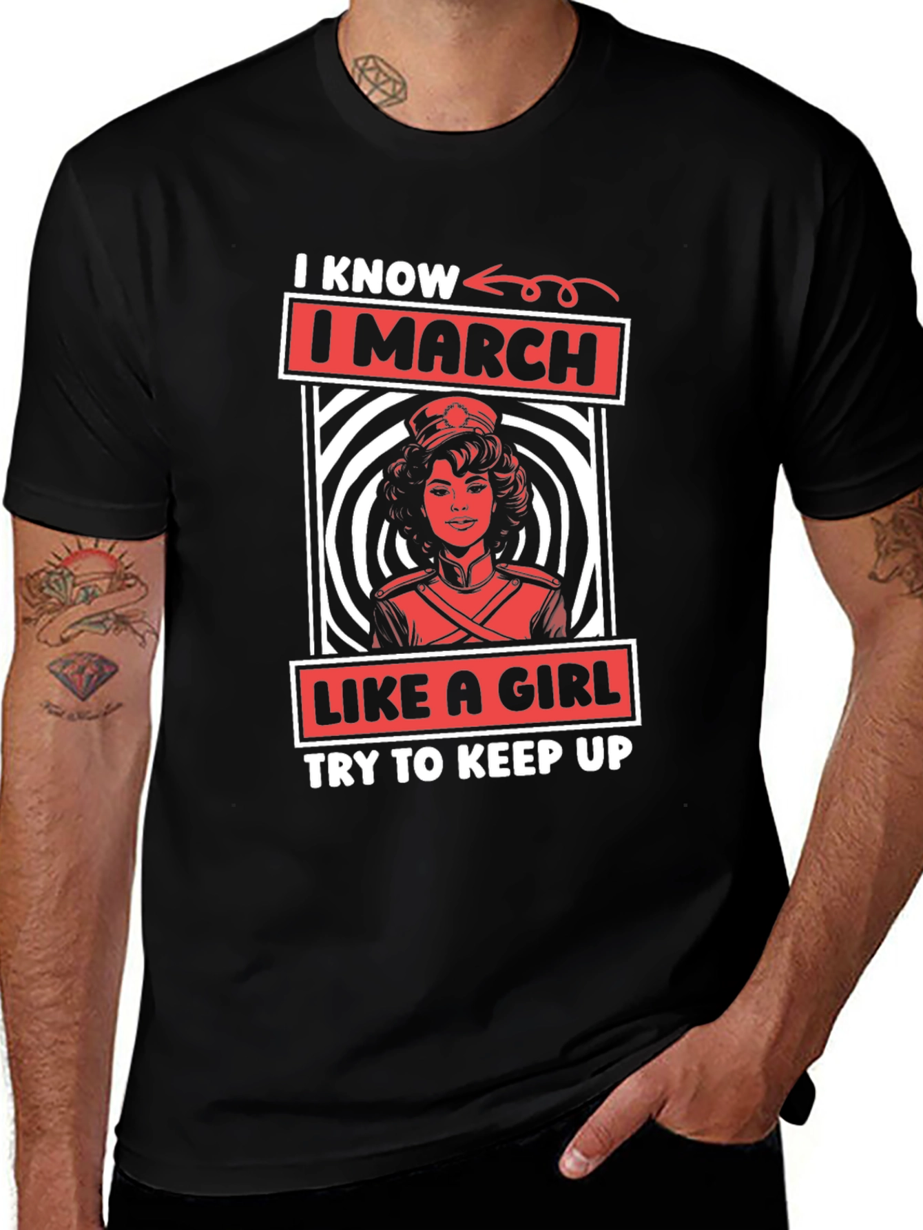 I March Like A Girl Graphic Tee