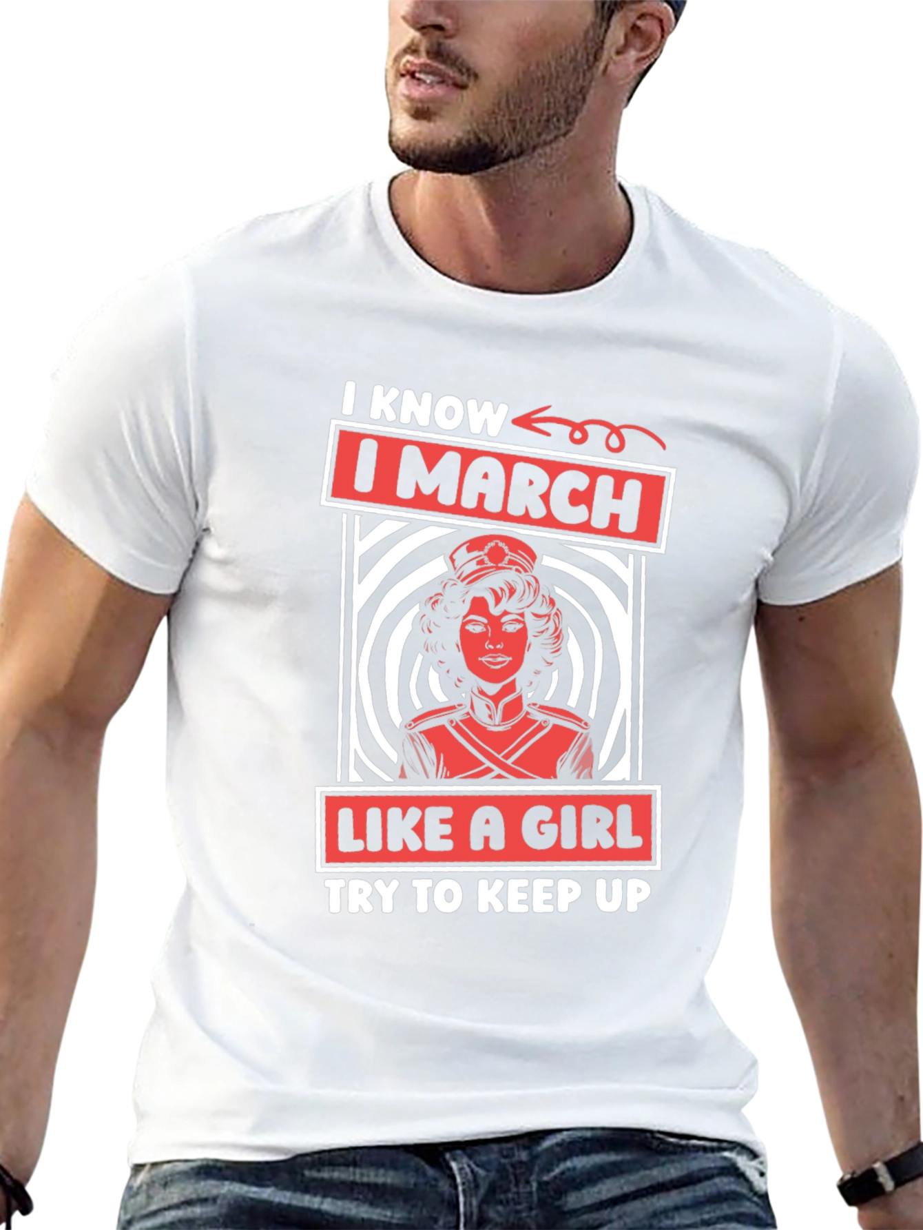 I March Like A Girl Graphic Tee