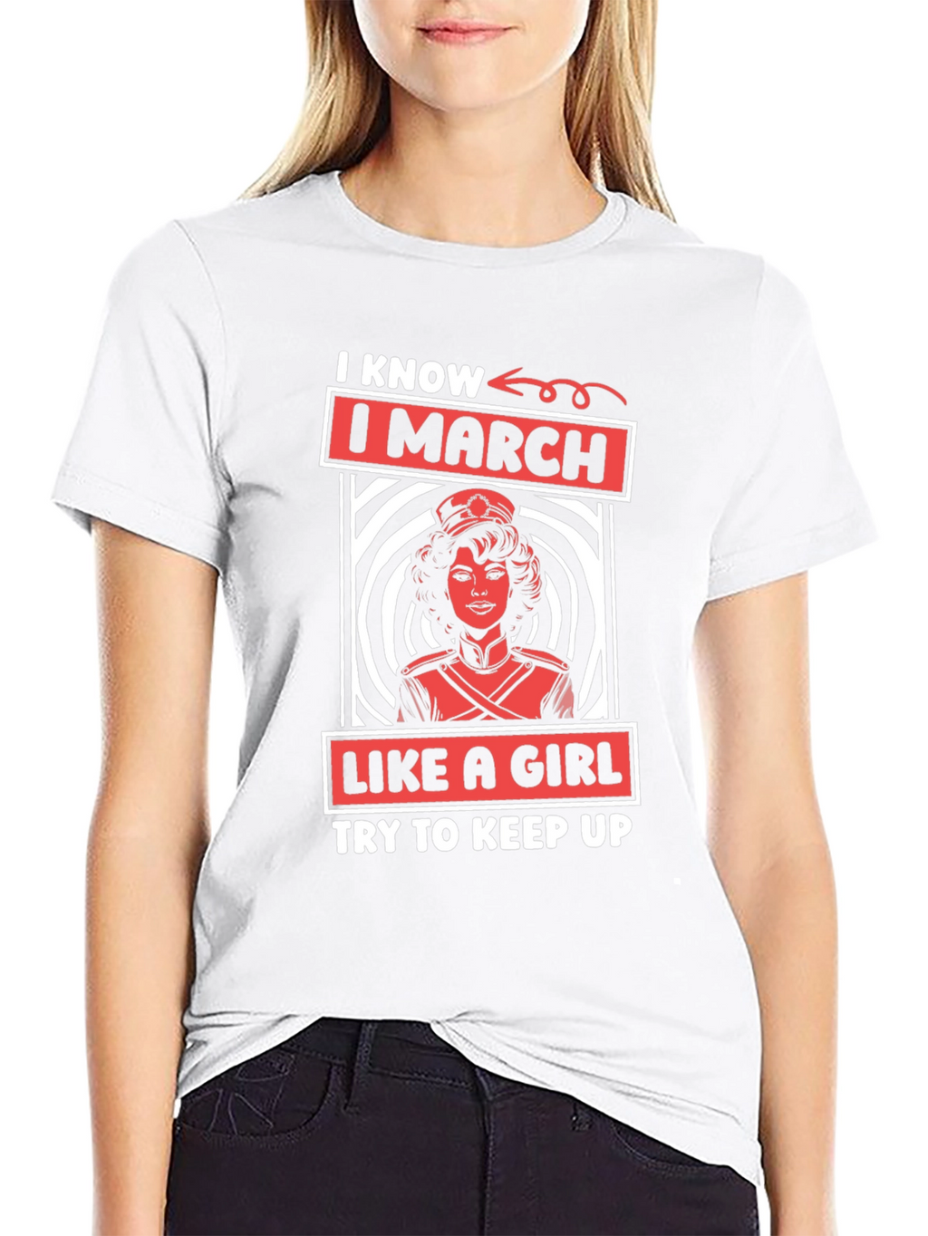 I March Like A Girl Graphic Tee