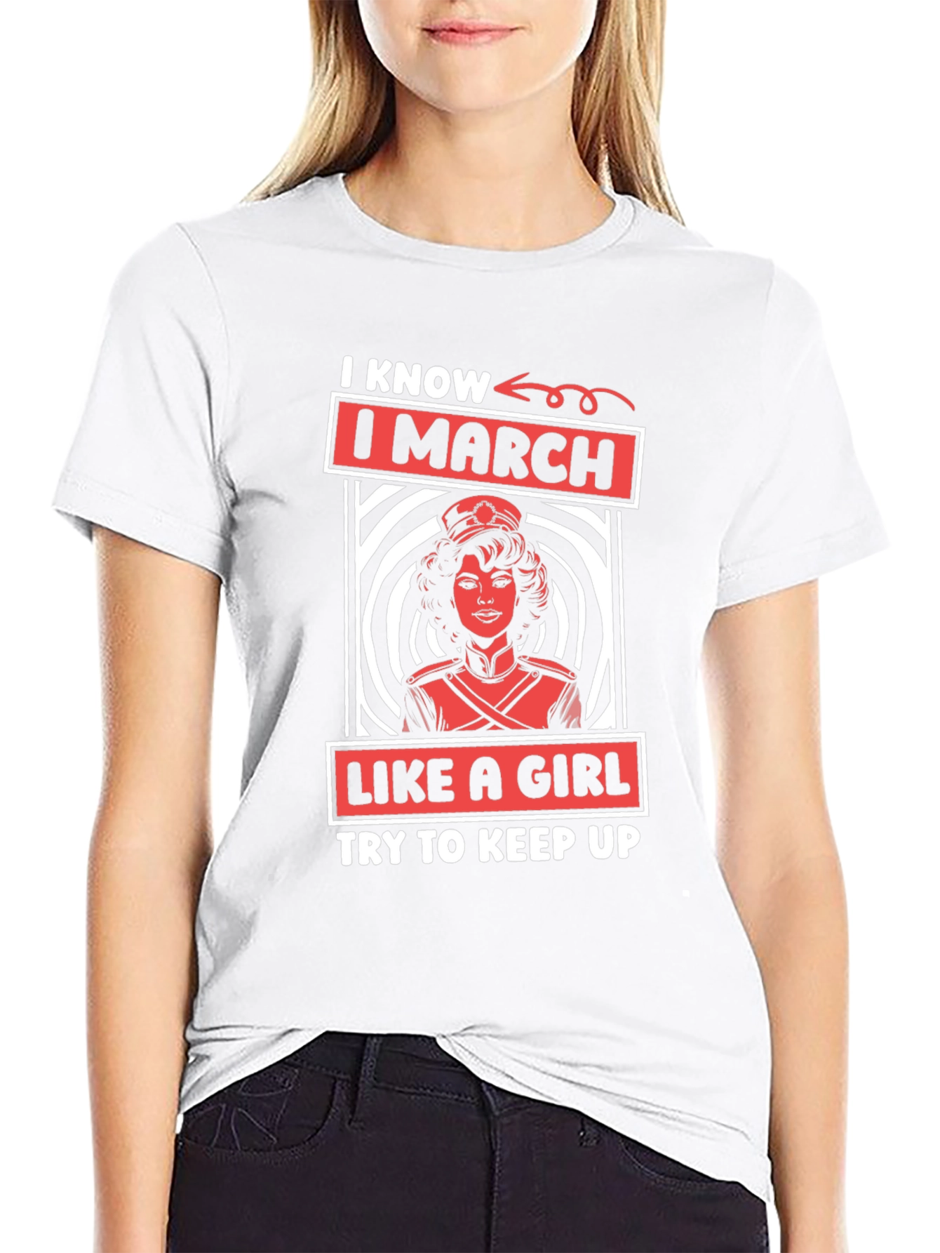 I March Like A Girl Graphic Tee