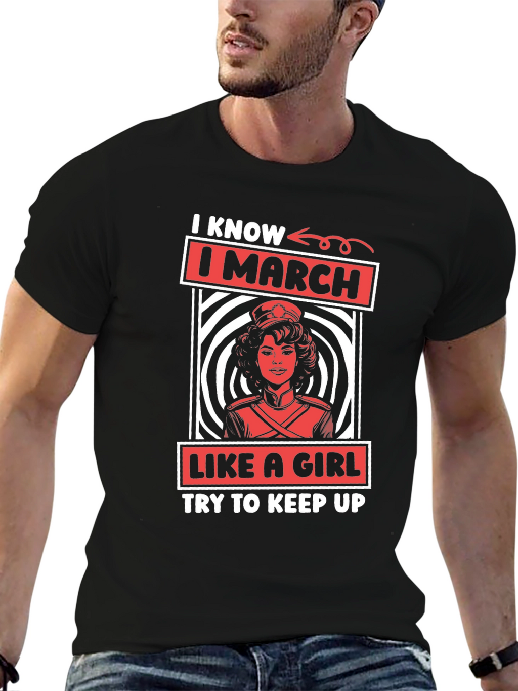 I March Like A Girl Graphic Tee