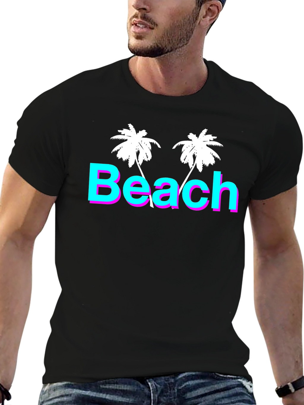 Beach Palm Tree T-Shirt - Retro Summer Vibes