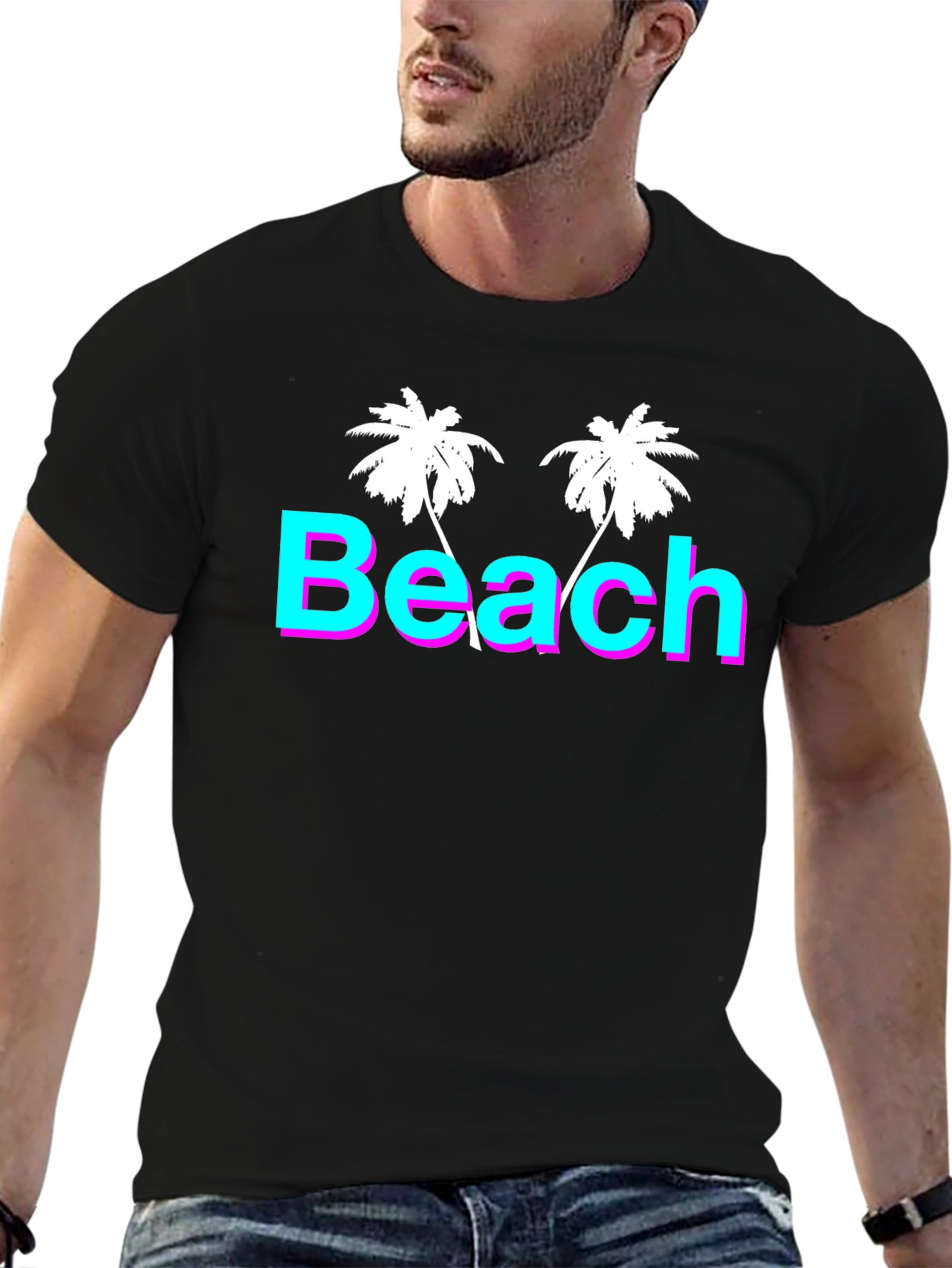 Beach Palm Tree T-Shirt - Retro Summer Vibes