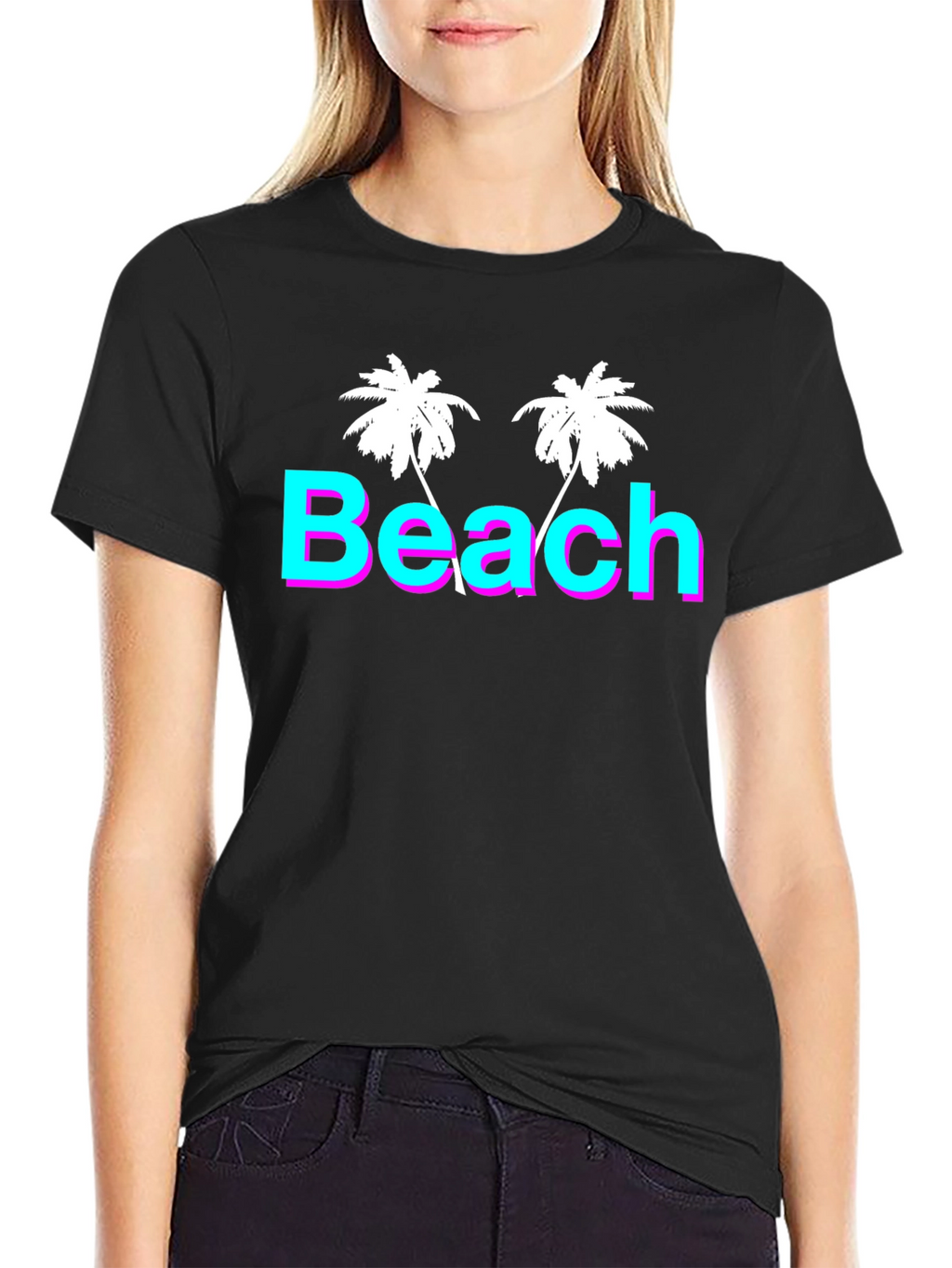 Beach Palm Tree T-Shirt - Retro Summer Vibes