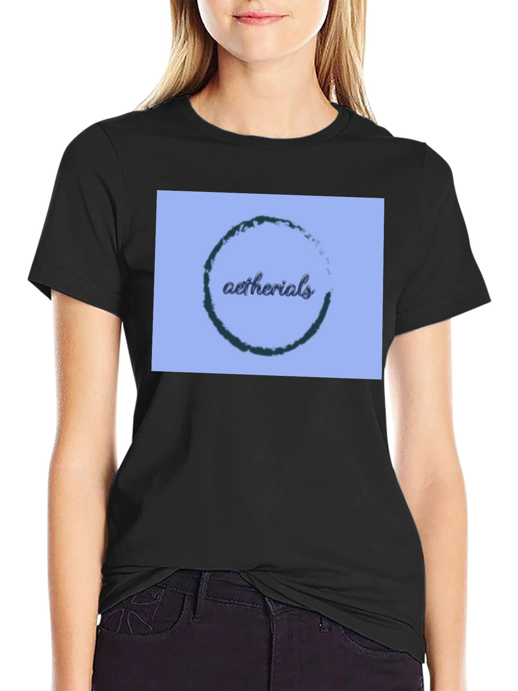 Aetherials Graphic Print Black T-Shirt