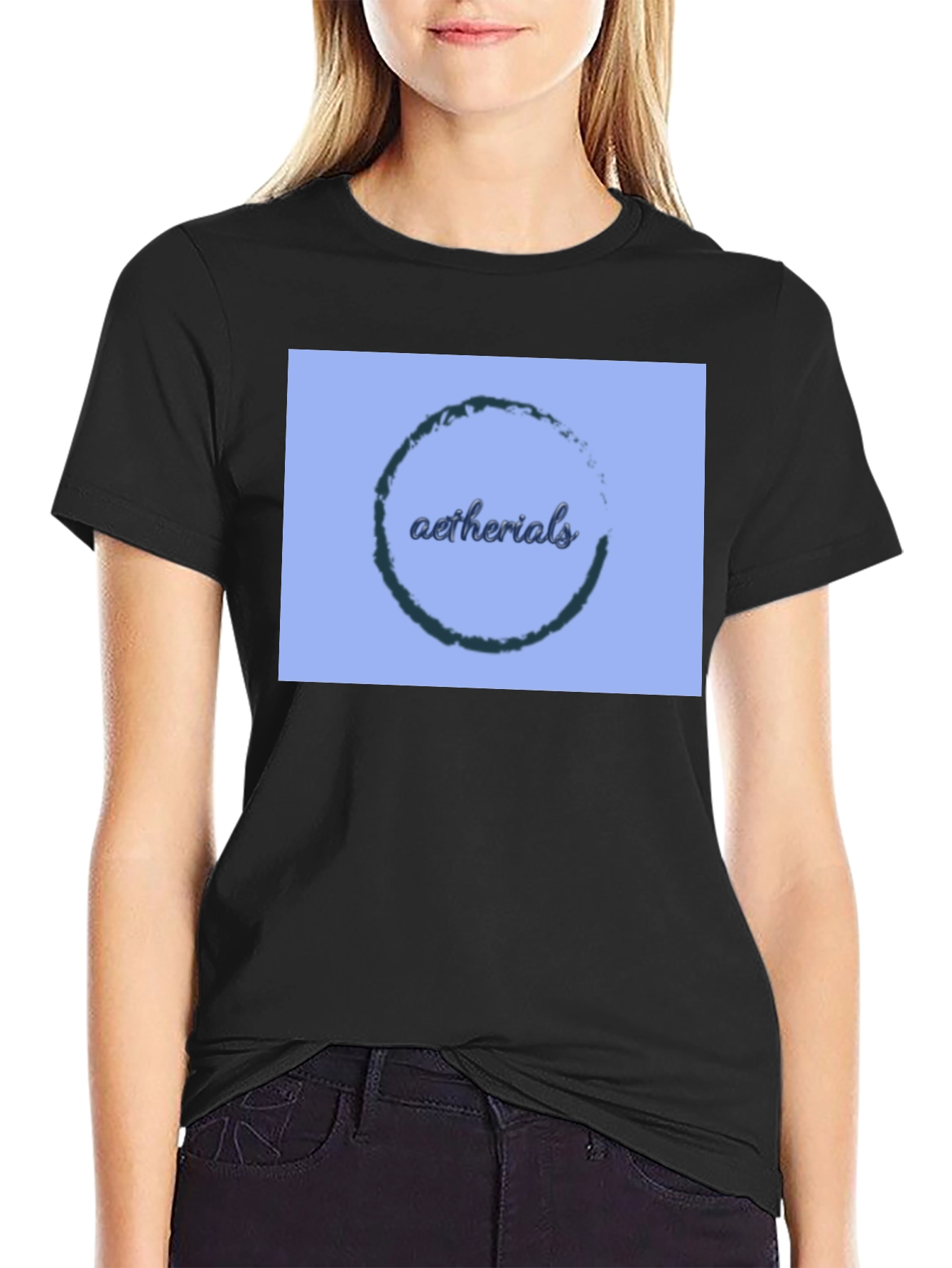 Aetherials Graphic Print Black T-Shirt