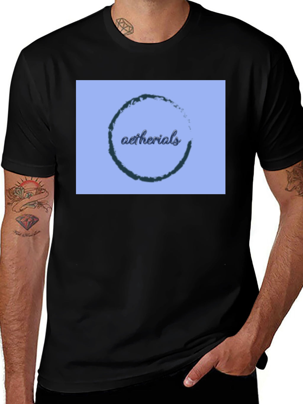 Aetherials Graphic Print Black T-Shirt