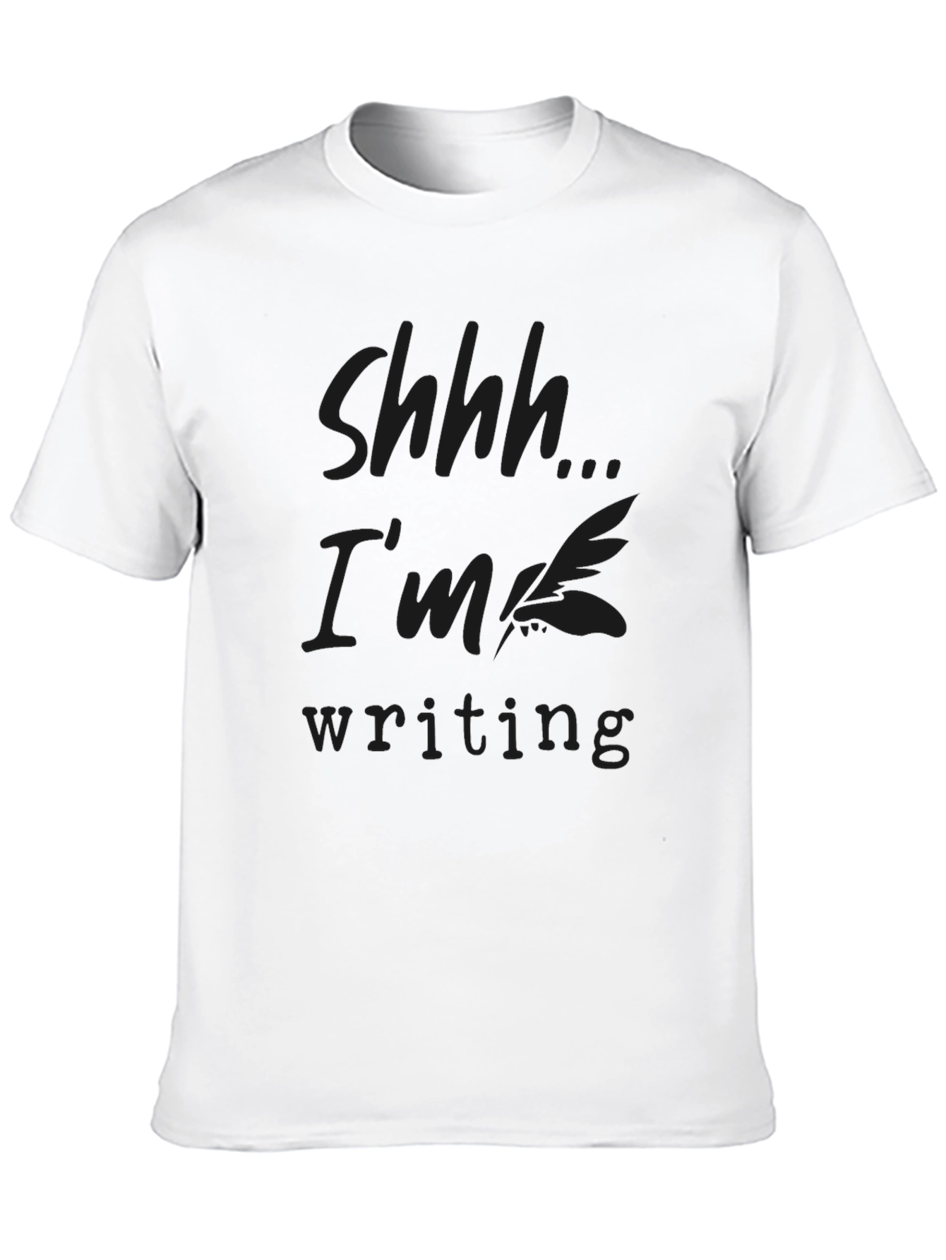Shhh Im Writing Black T-Shirt