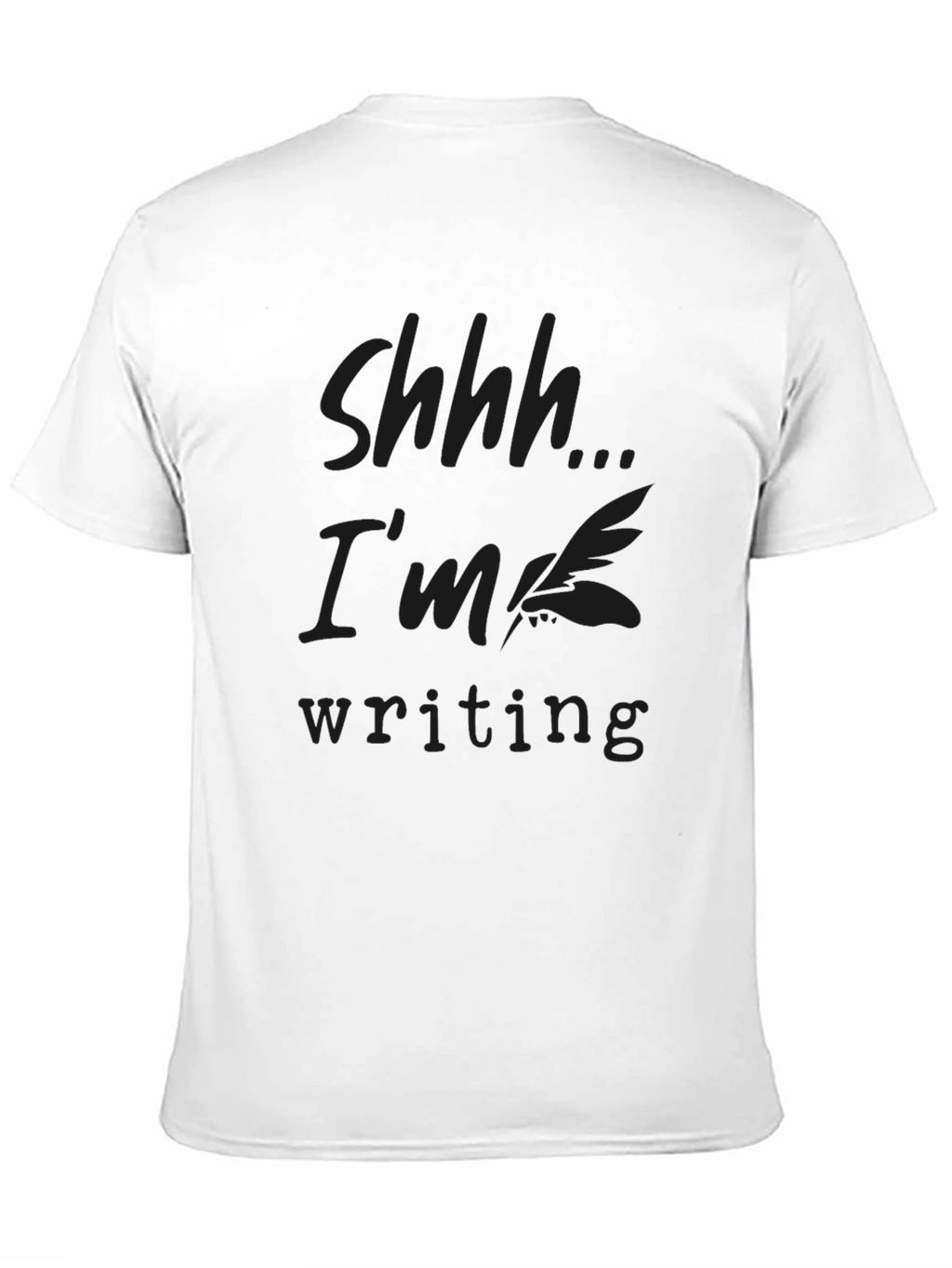 Shhh Im Writing Black T-Shirt