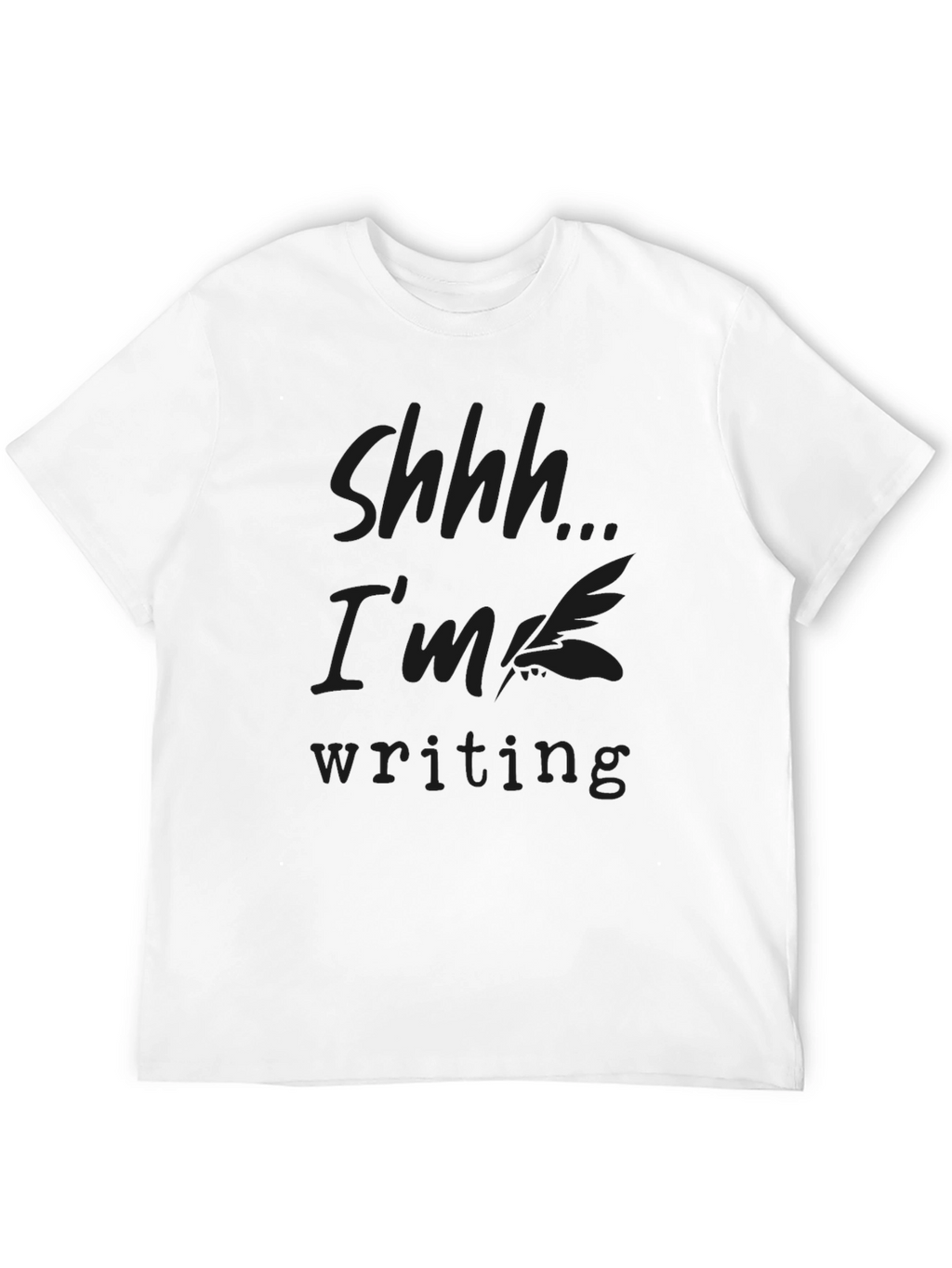 Shhh Im Writing Black T-Shirt