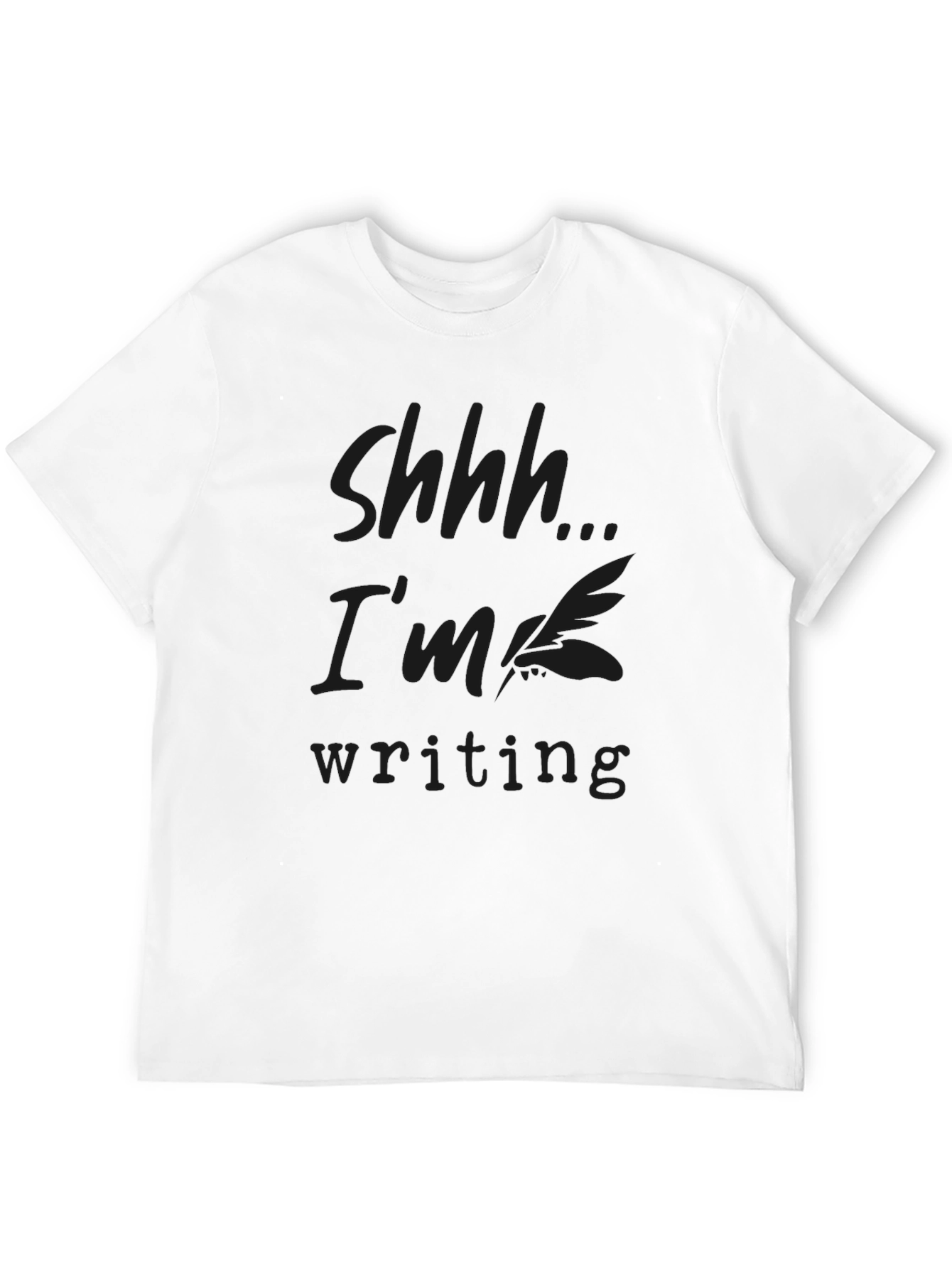 Shhh Im Writing Black T-Shirt